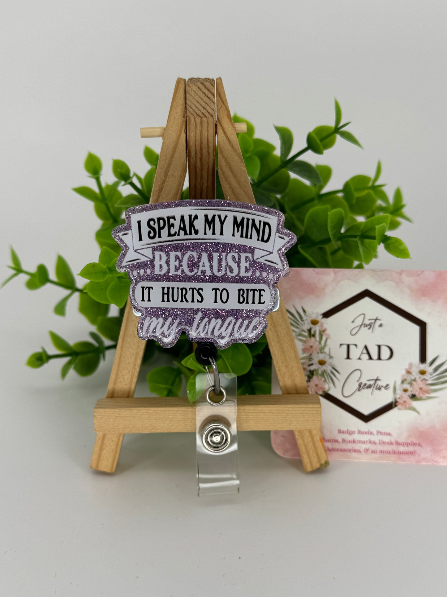 I Speak My Mind Interchangeable Badge Reel Topper