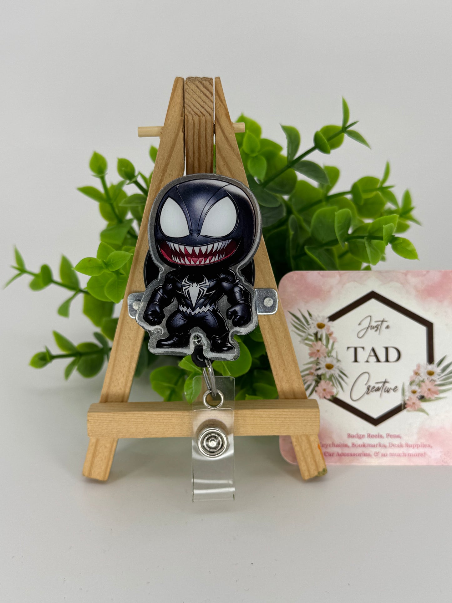 Super Villian Venom Character Interchangeable Badge Reel Topper
