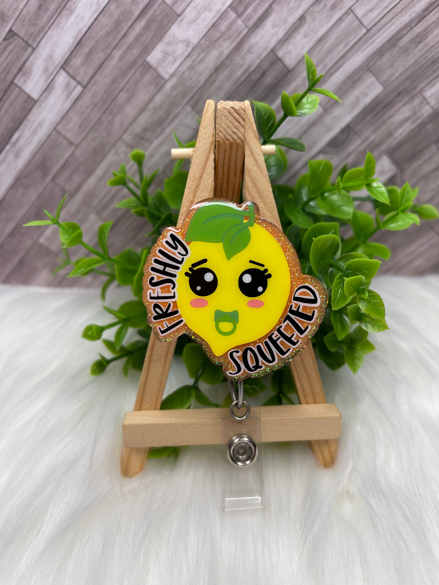 Freshly Squeezed Lemon Interchangeable Badge Topper