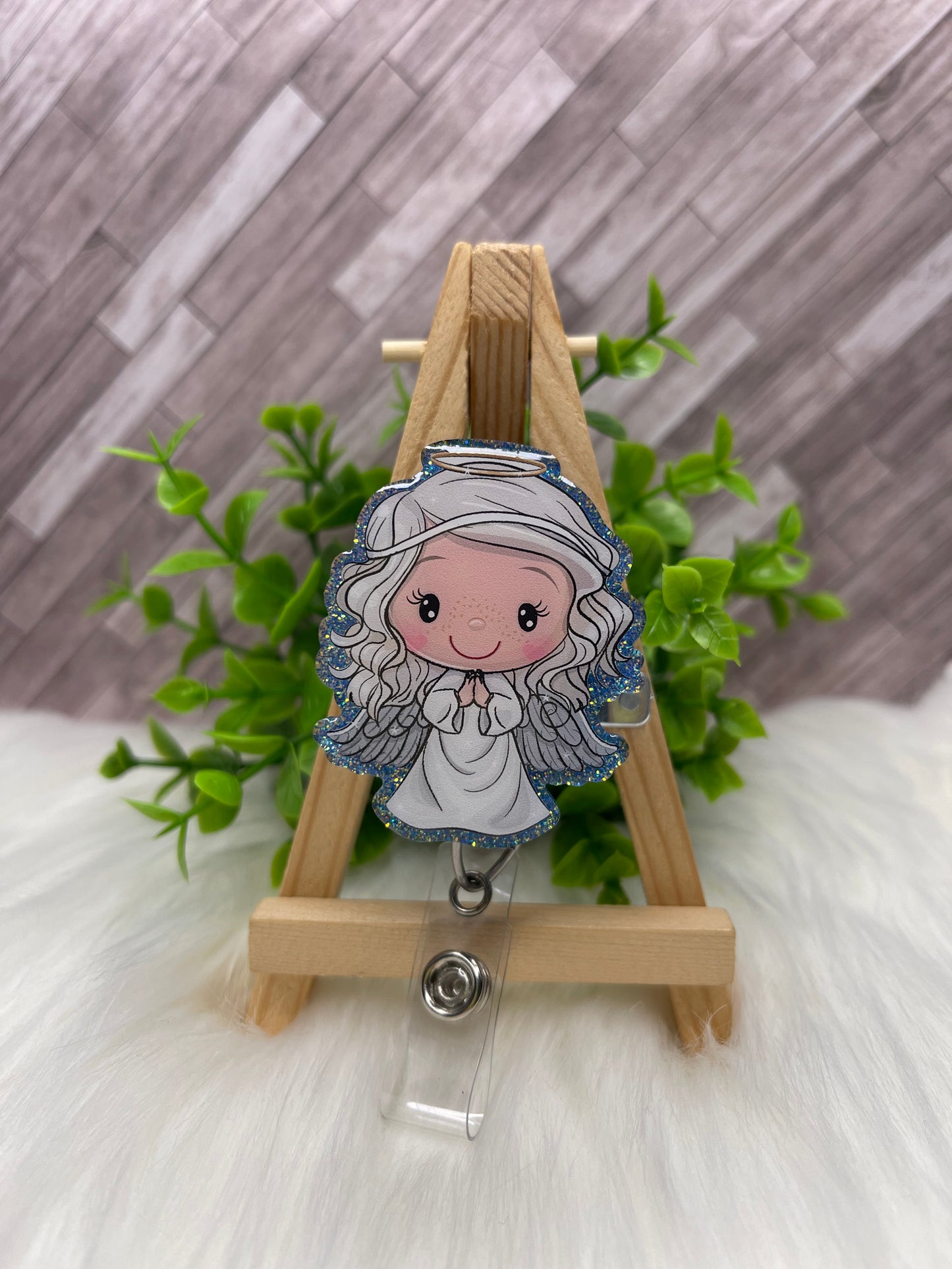 Whimsical Angel Interchangeable Badge Topper