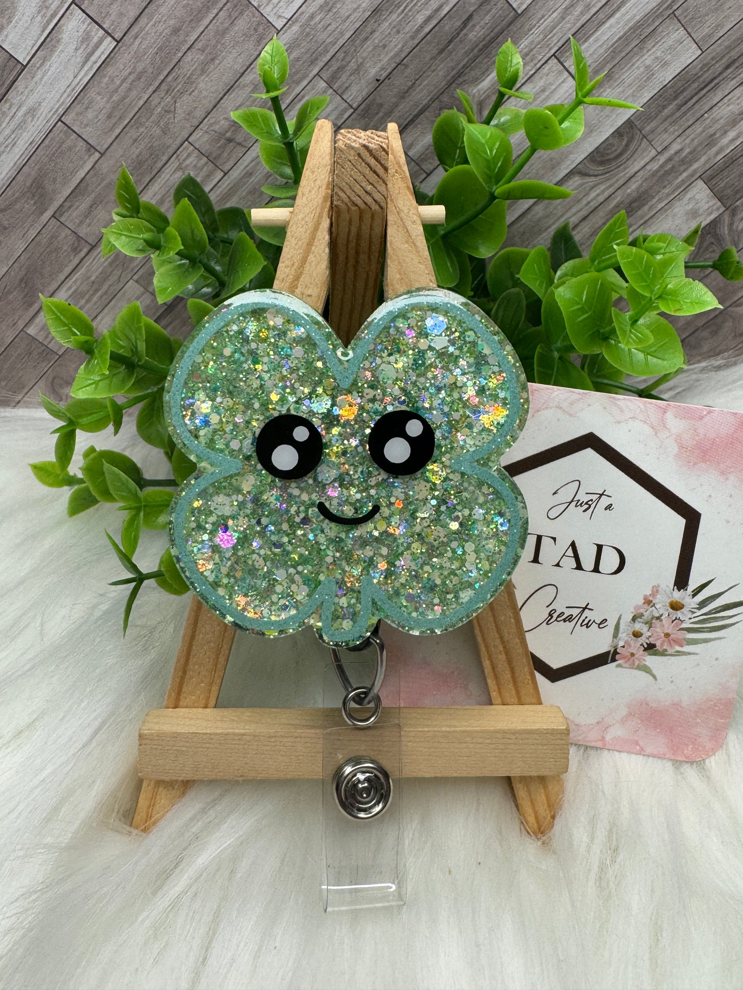 Chubby Clover Glittered Interchangeable Topper