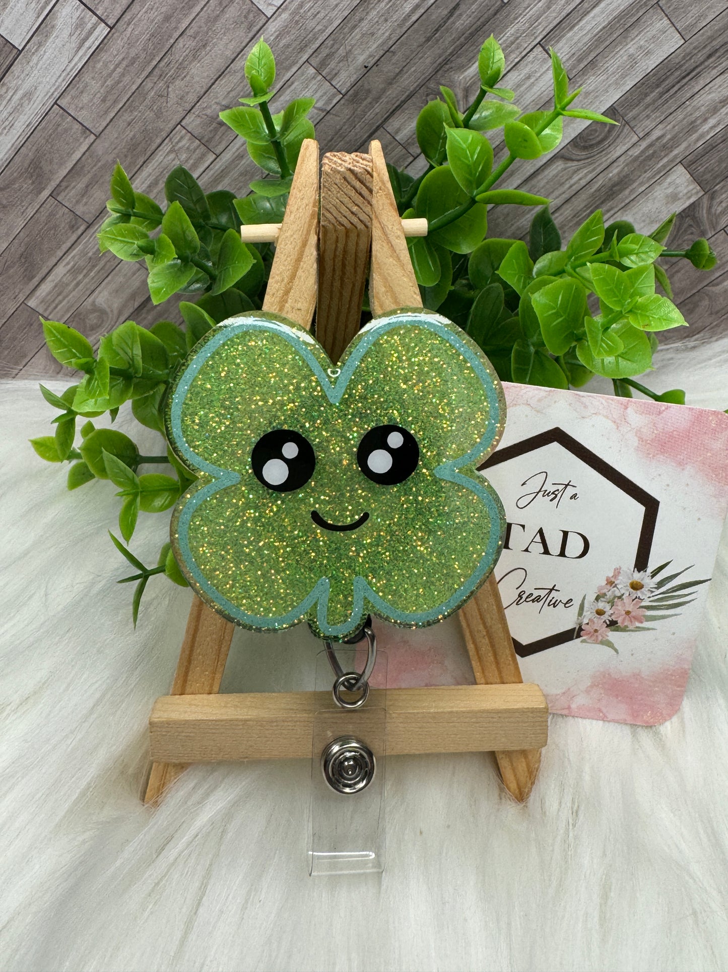 Chubby Clover Glittered Interchangeable Topper