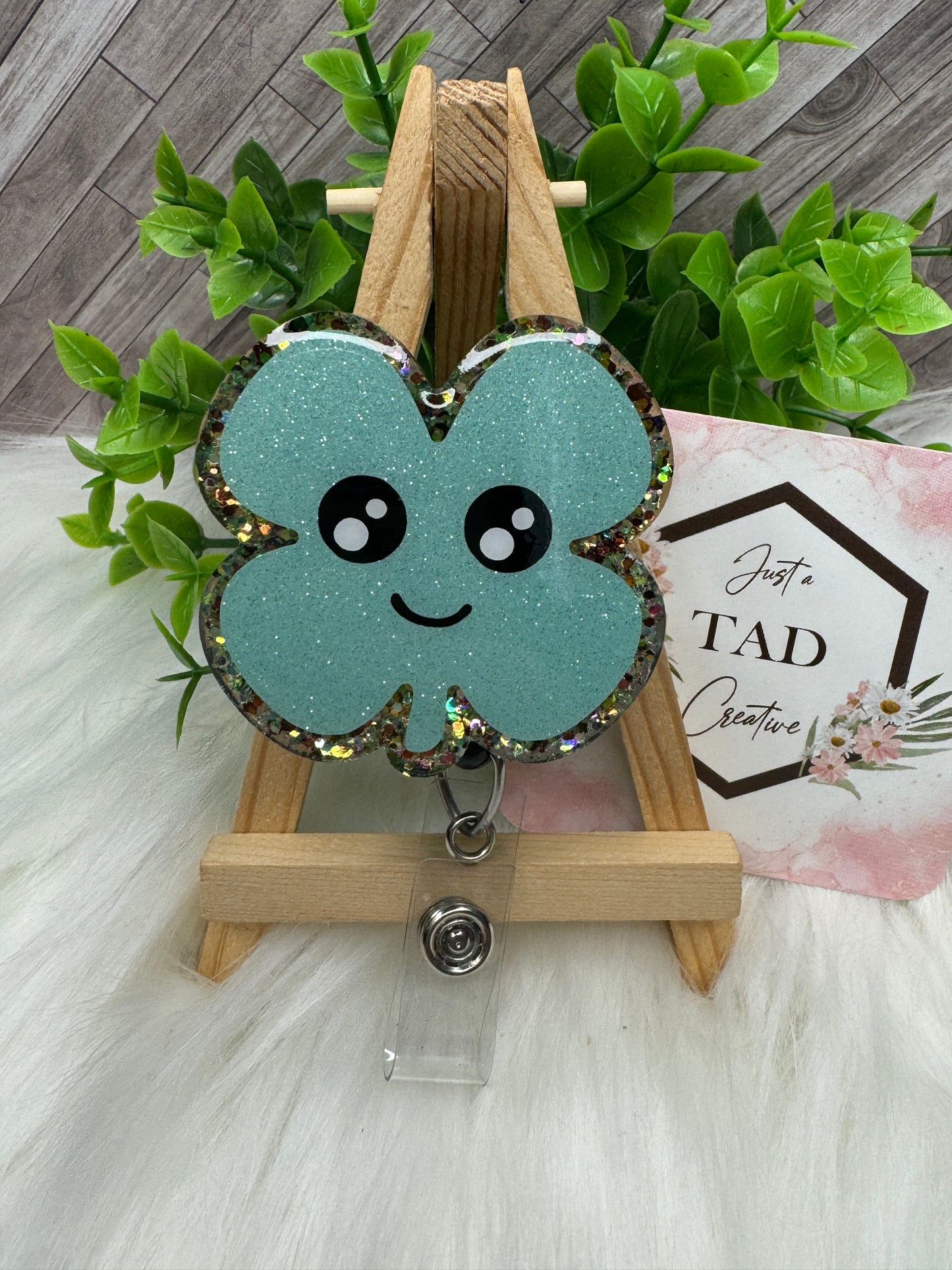 Chubby Clover Glittered Interchangeable Topper