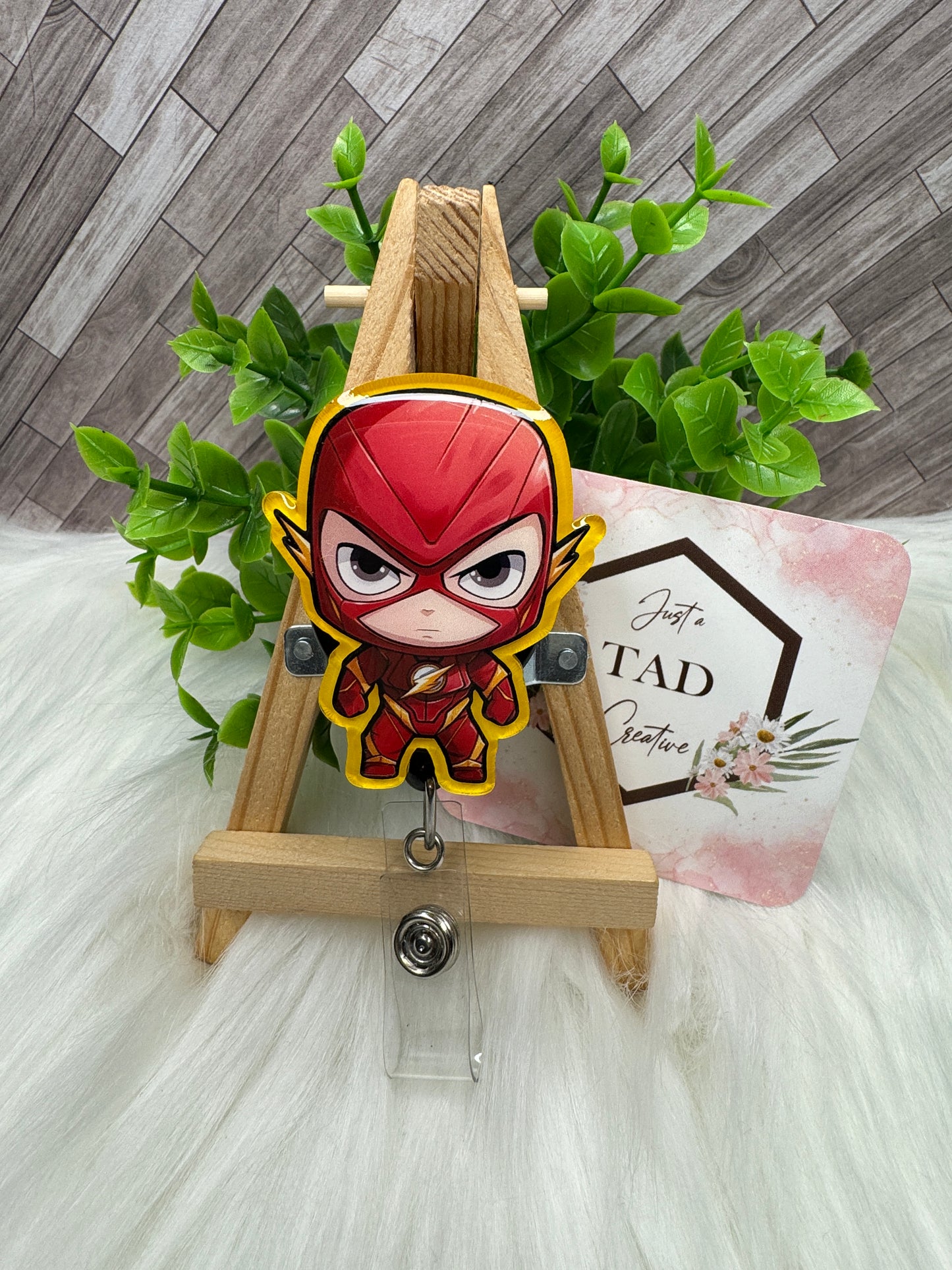 Super Hero Character SPEED RUNNER Interchangeable Badge Topper