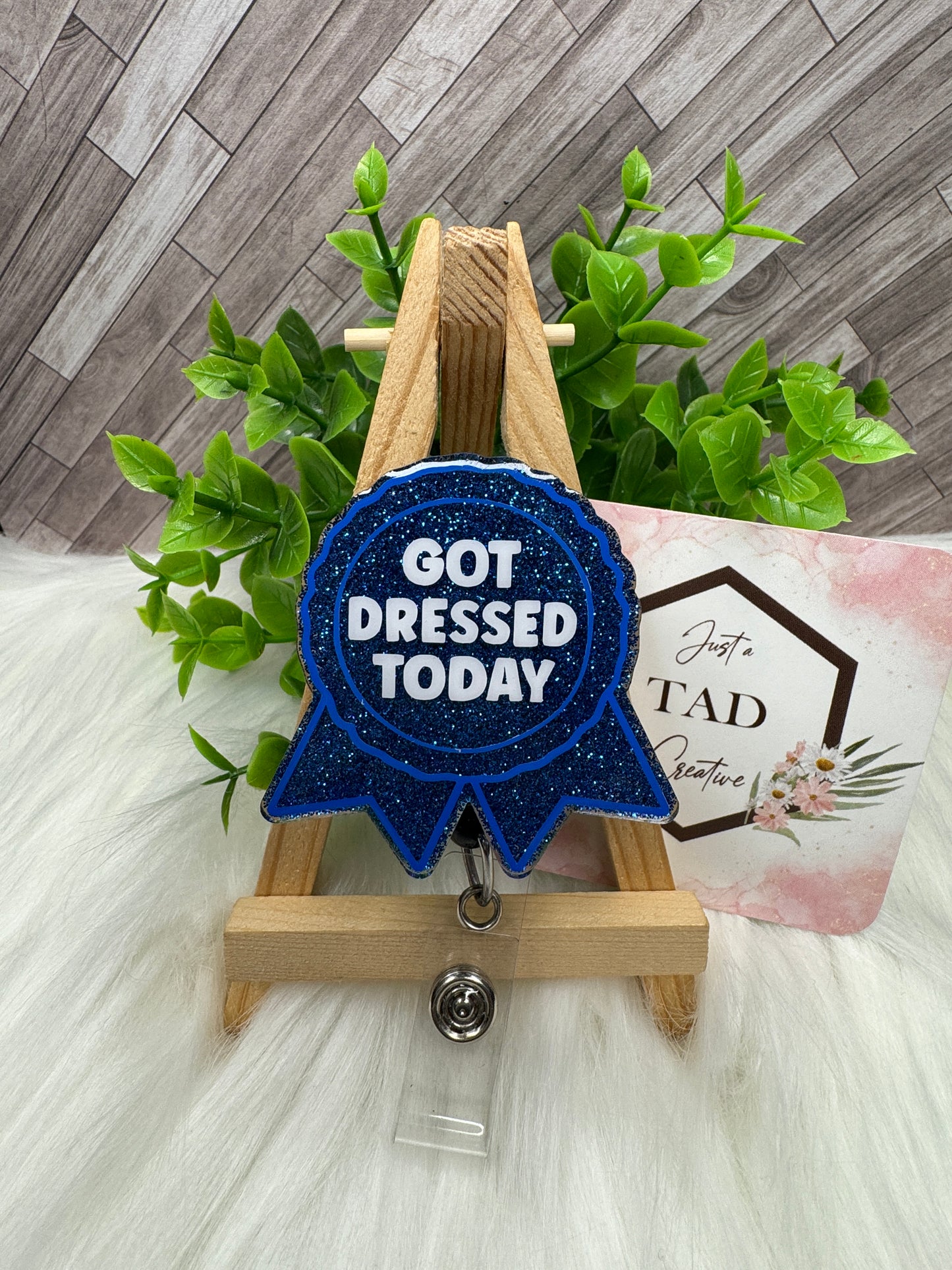 Funny Blue Awards Ribbon Interchangeable Badge Topper