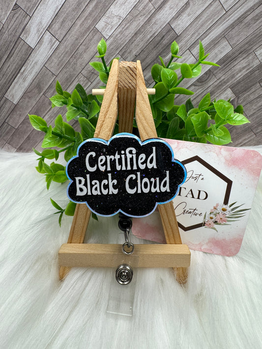 Certified Black Cloud Interchangeable Badge Reel Topper