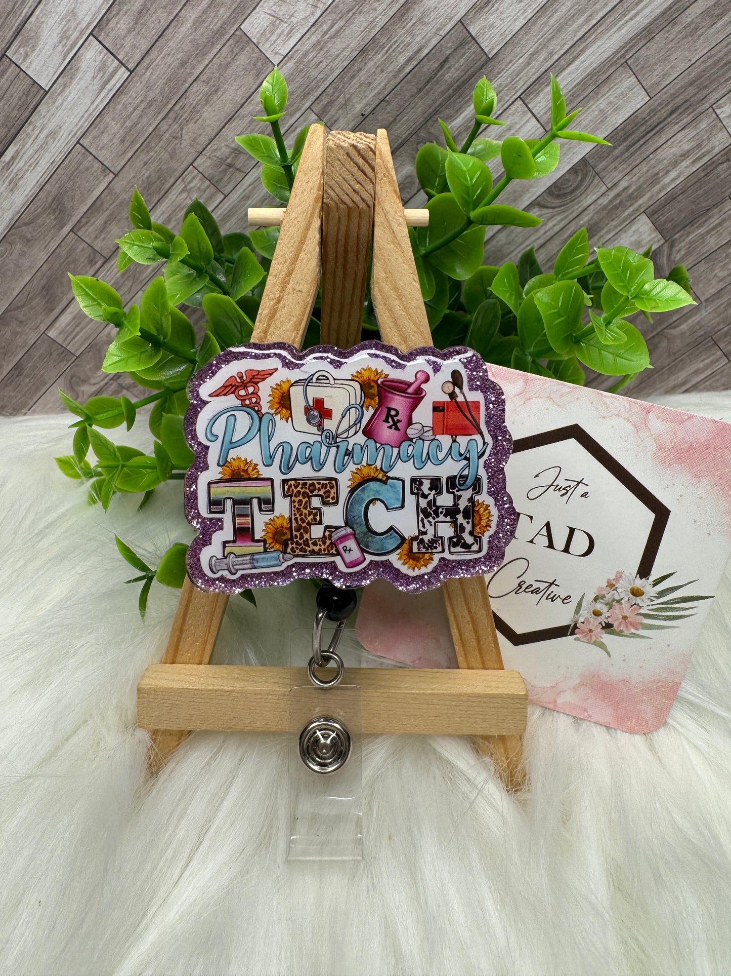 Pharmacy Tech Graphic Interchangeable Badge Topper