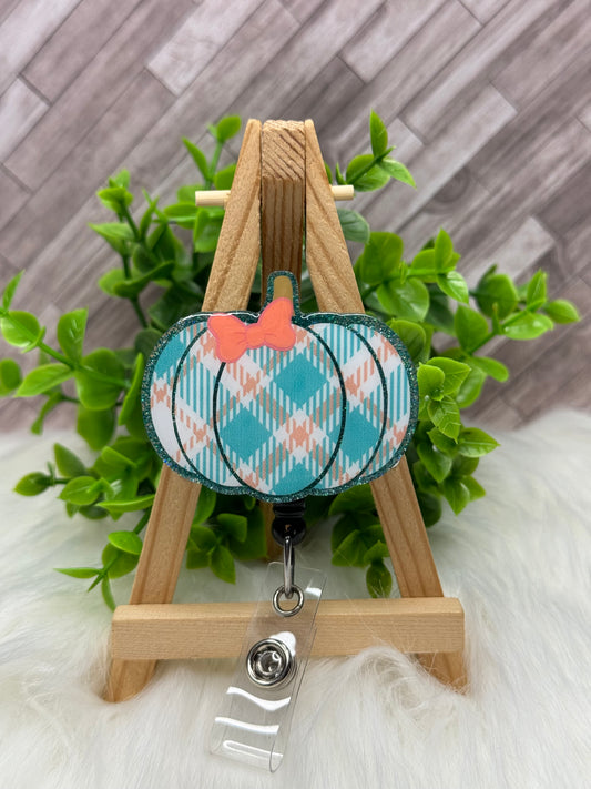 Patterned Print Pumpkin Interchangeable Badge Topper
