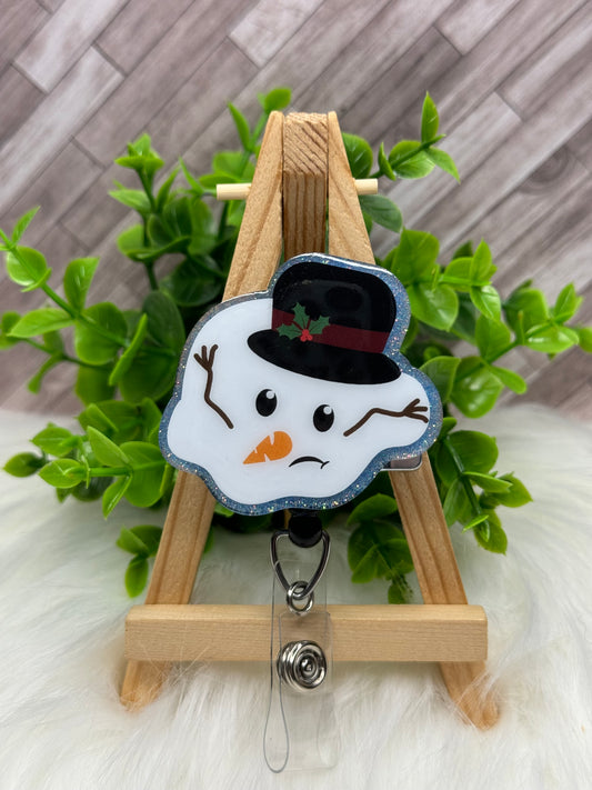 Melted Snowman Interchangeable Badge Topper