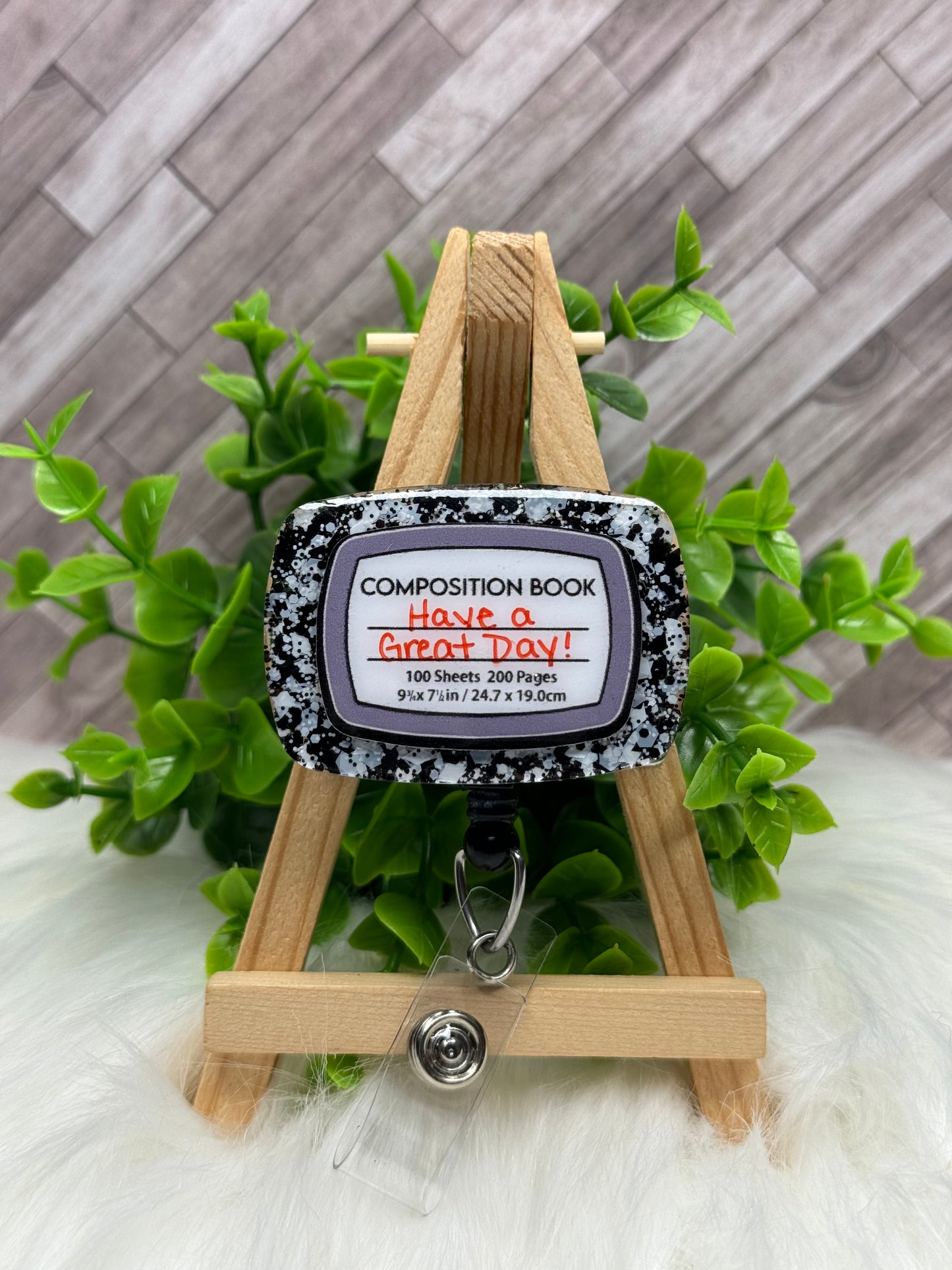 Composition Notebook Teacher Interchangeable Badge Topper