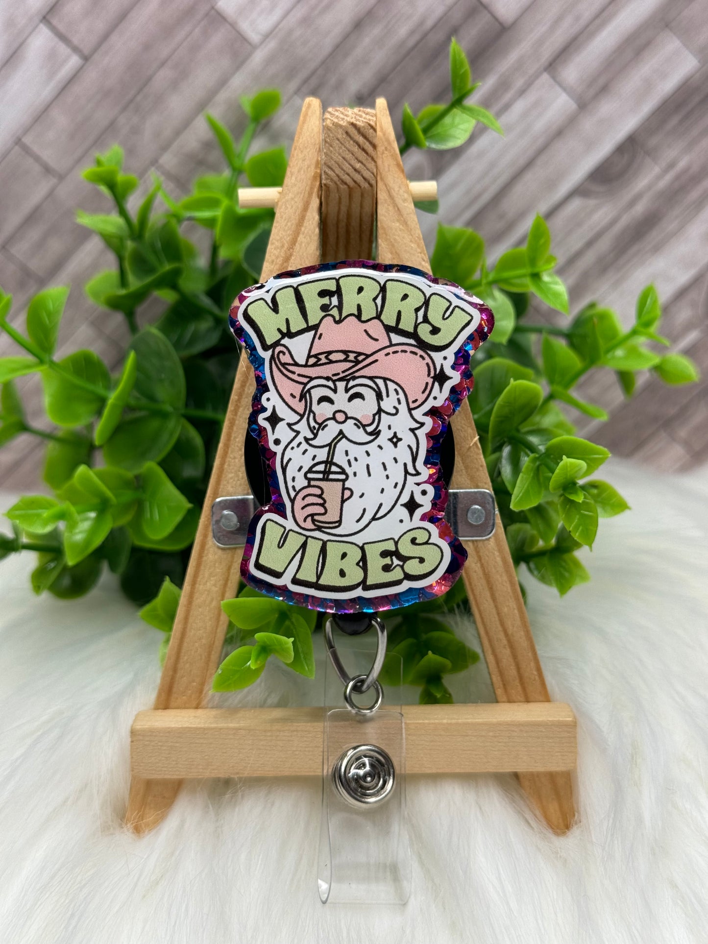 Country Santa Interchangeable Badge Topper