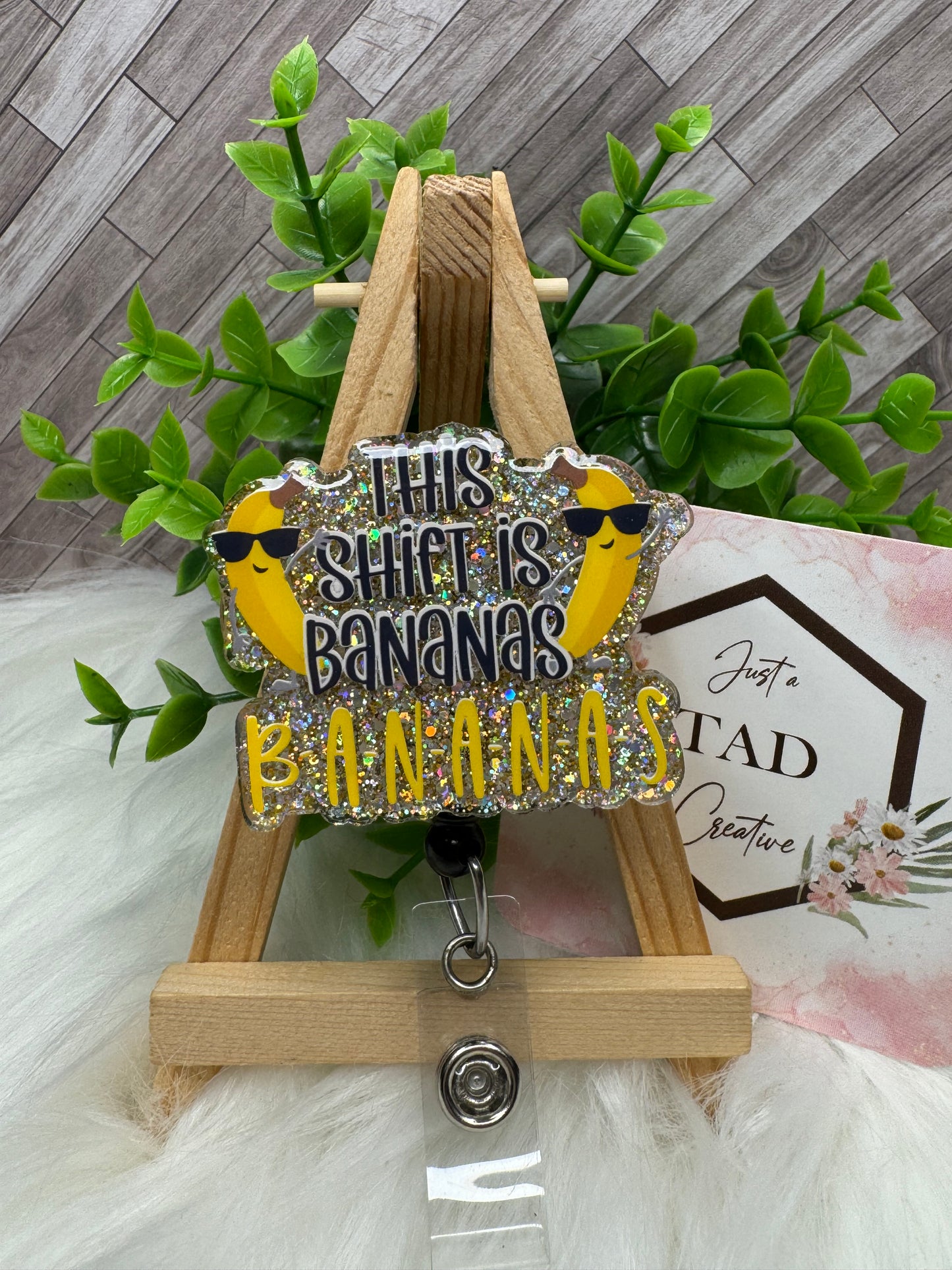 This Shift is Bananas Interchangeable Badge Topper