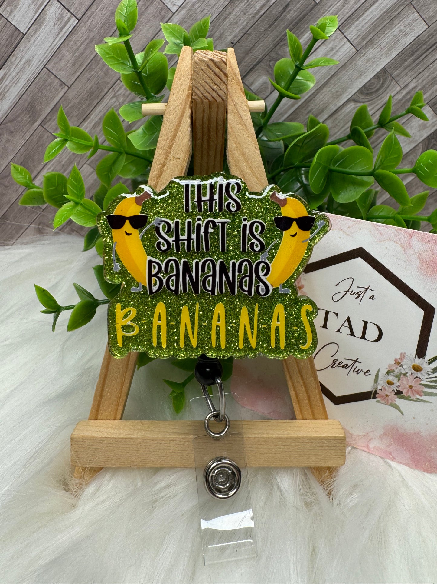 This Shift is Bananas Interchangeable Badge Topper