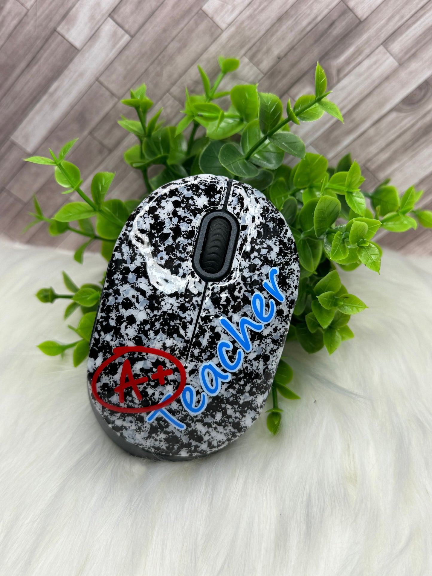 A+ Teacher Composition Glittered Wireless Mouse