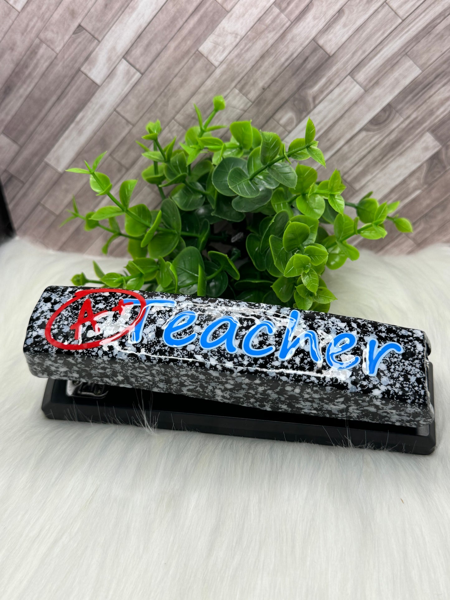 A+ Teacher Composition Glittered Stapler