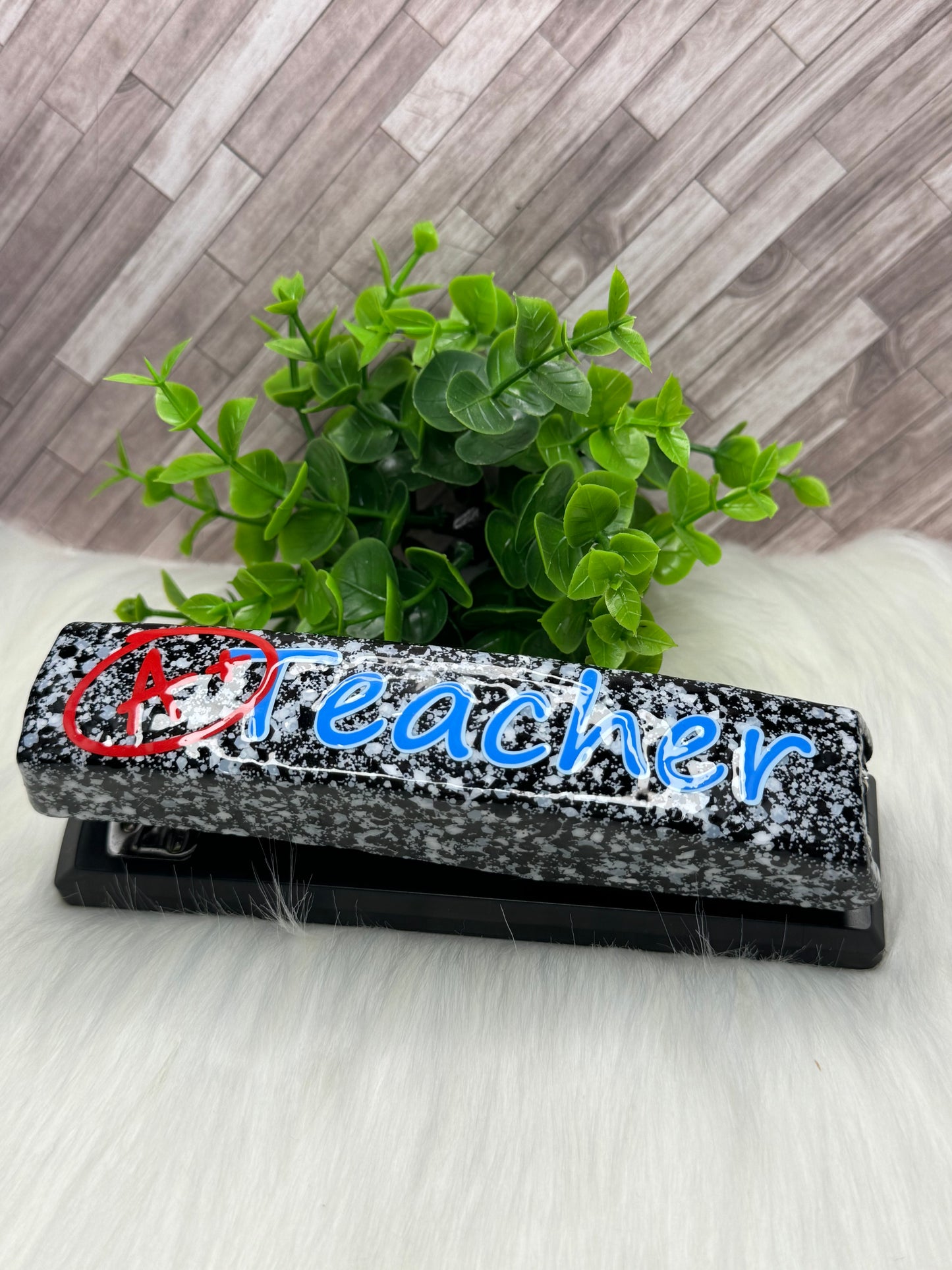 A+ Teacher Composition Glittered Stapler