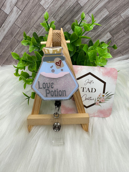 Love Potion Bottle Interchangeable Badge Reel Topper