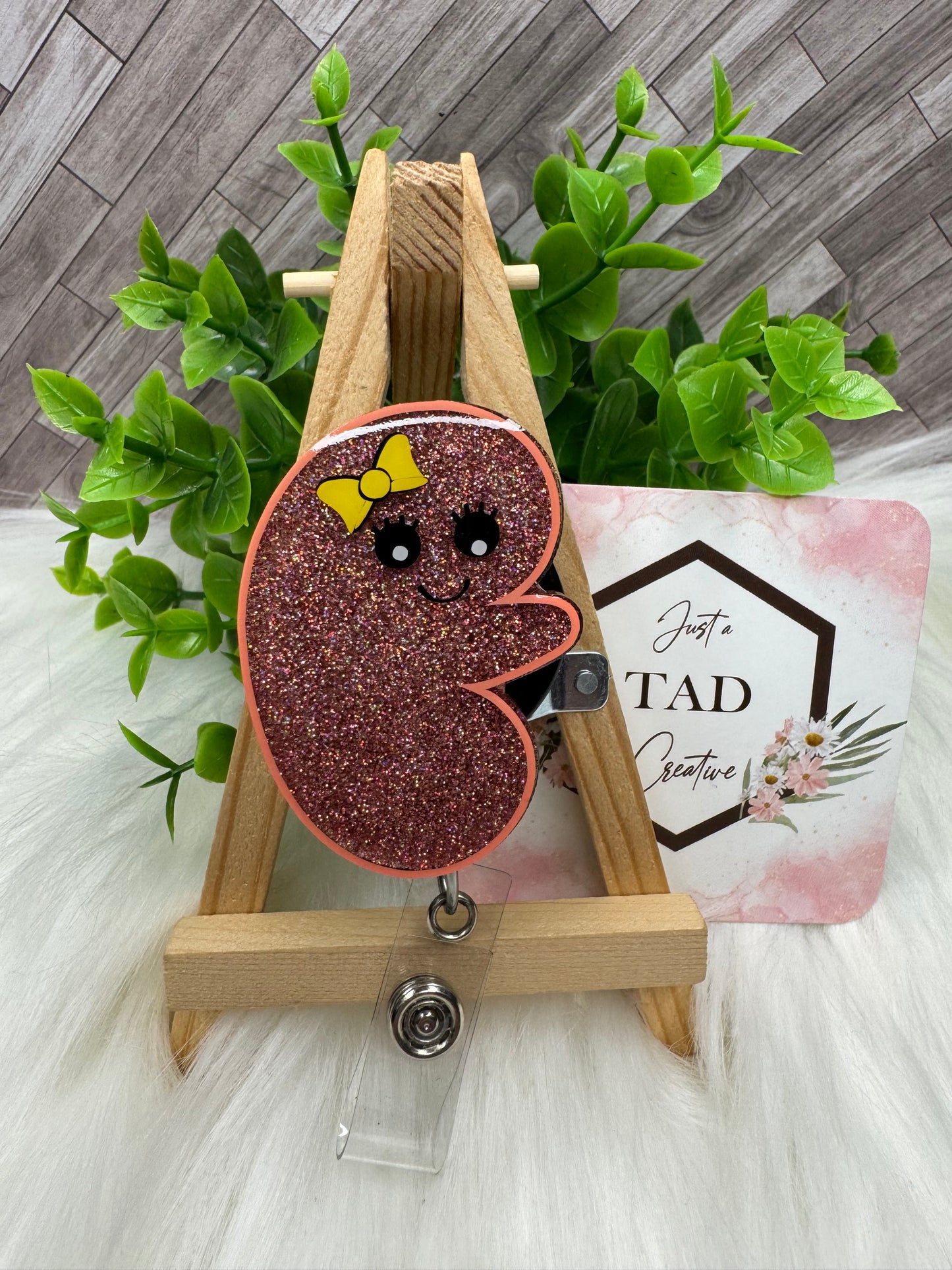 Pink Kidney Interchangeable Badge Topper