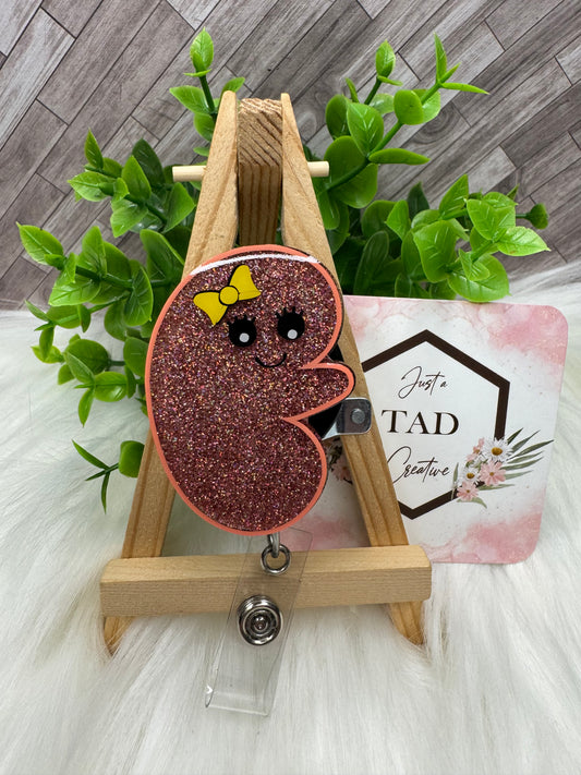 Pink Kidney Interchangeable Badge Topper