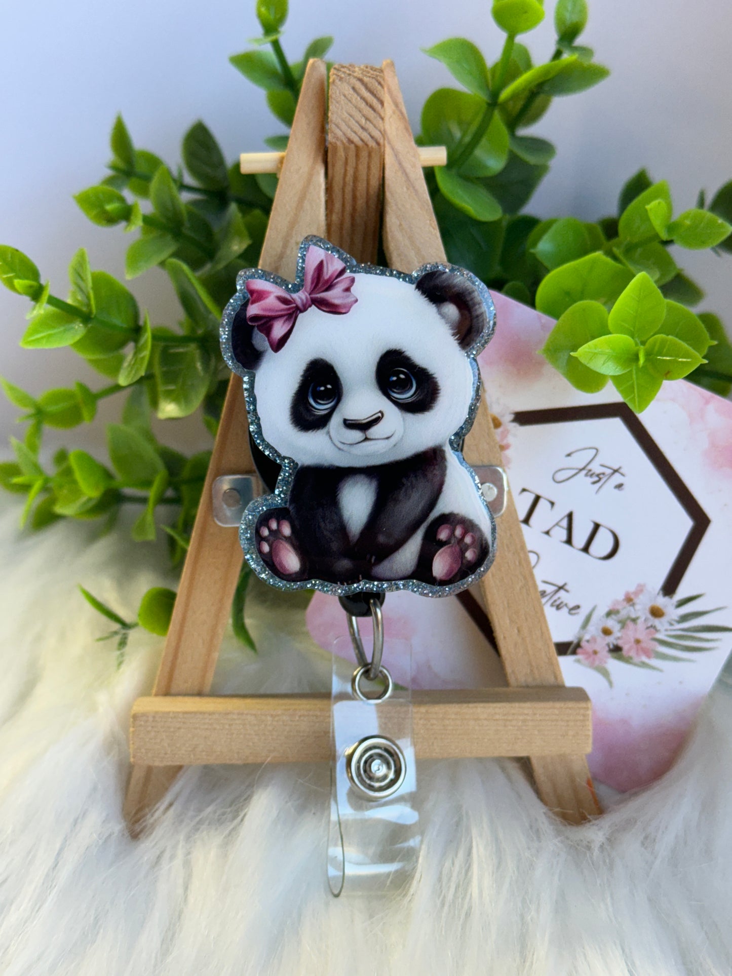 Cute Panda Bear Interchangeable Badge Topper