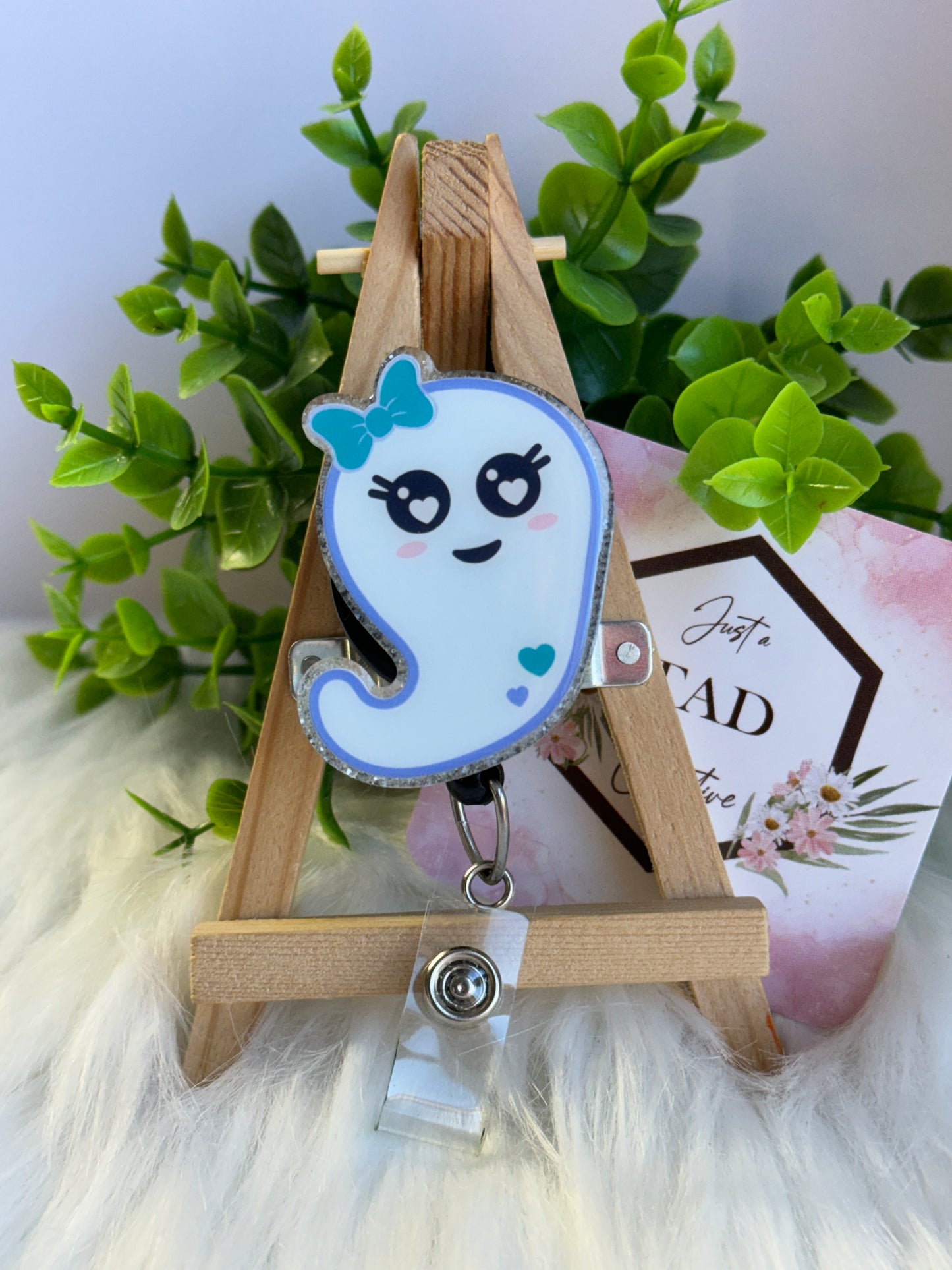 Ghost with Bow Interchangeable Topper