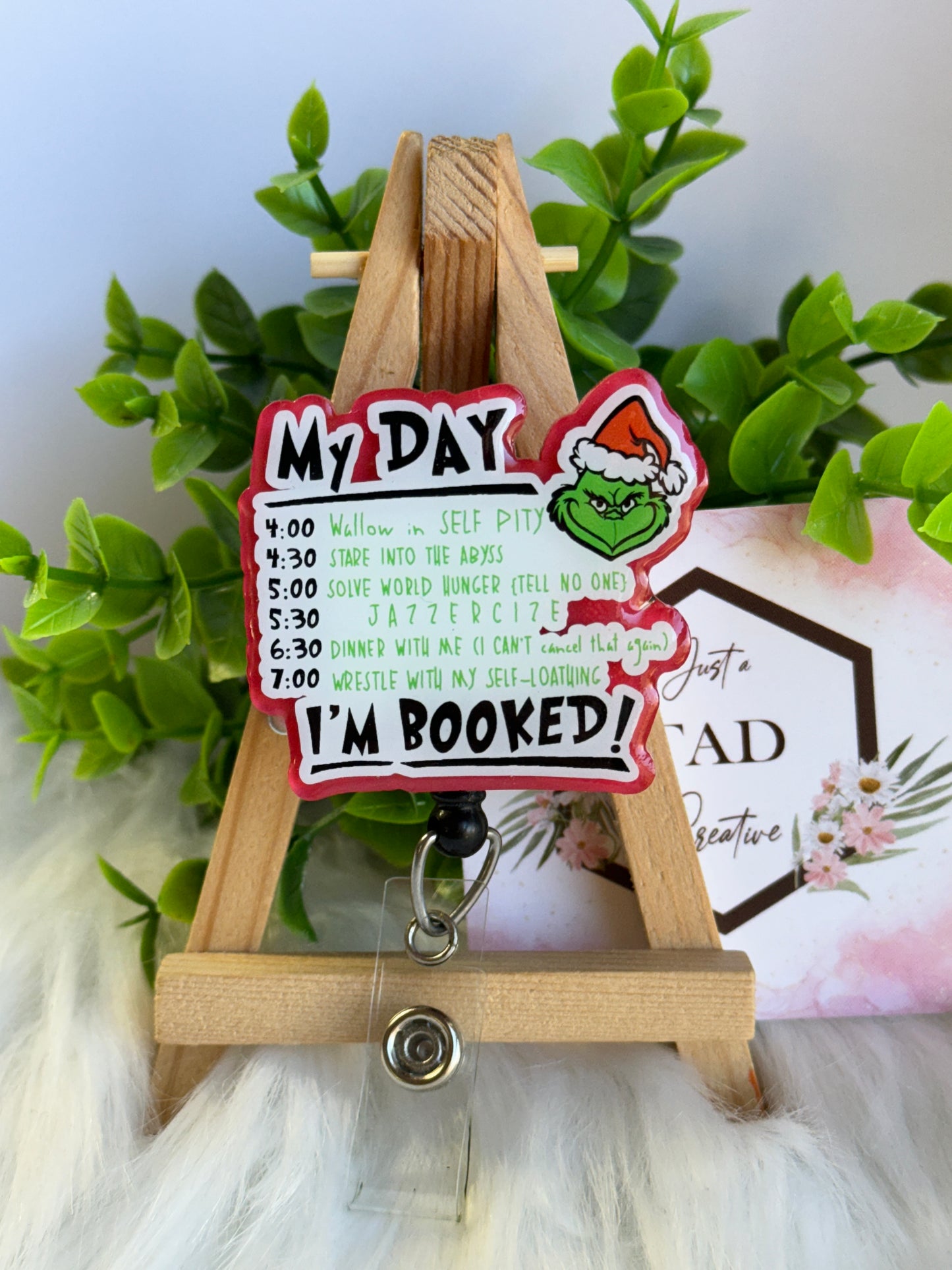 My Day Green Christmas Monster Schedule Interchangeable Topper