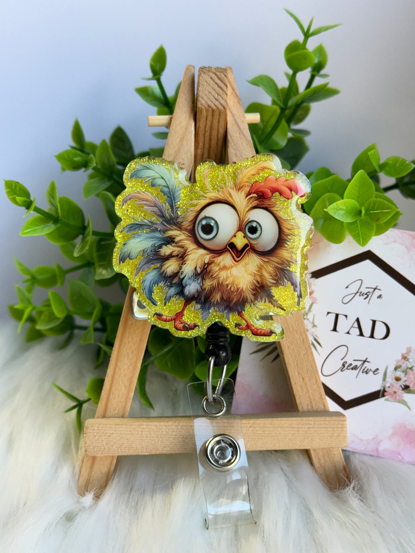 Crazy Chick Glittered Interchangeable Topper