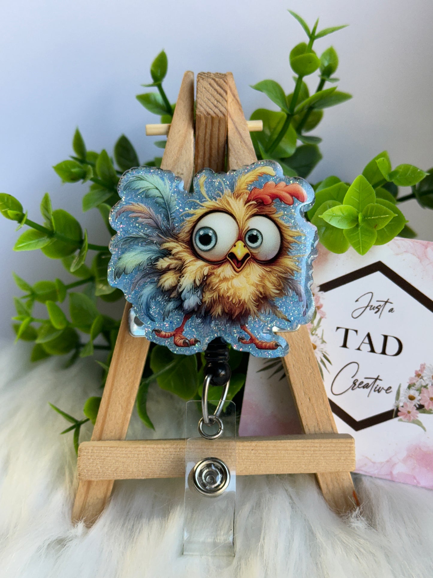 Crazy Chick Glittered Interchangeable Topper