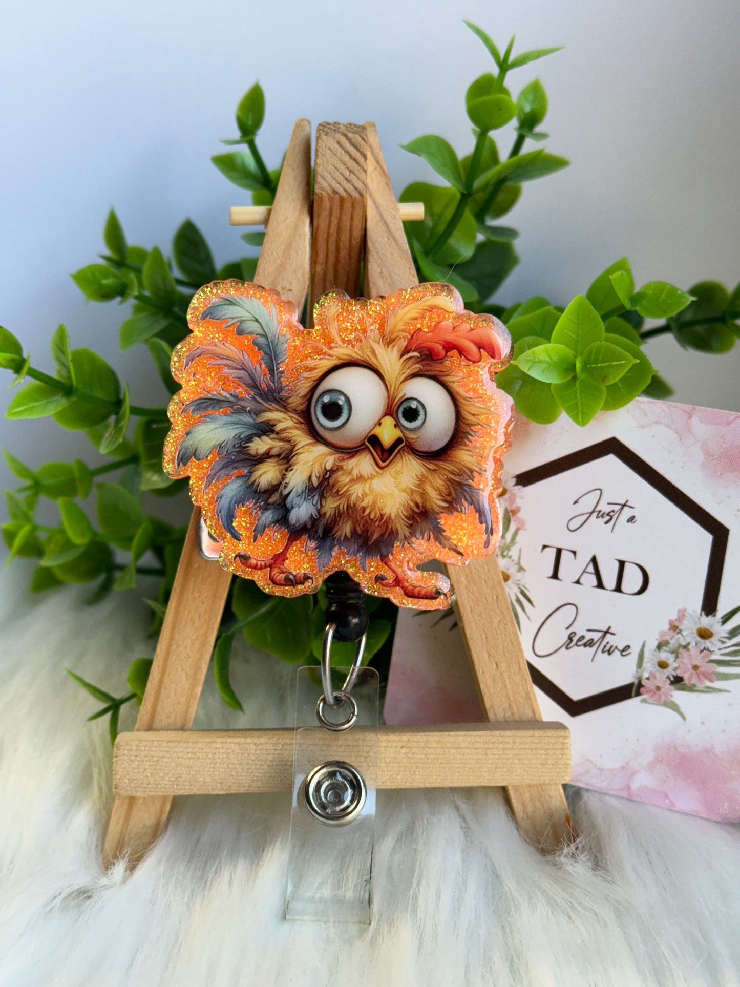 Crazy Chick Glittered Interchangeable Topper