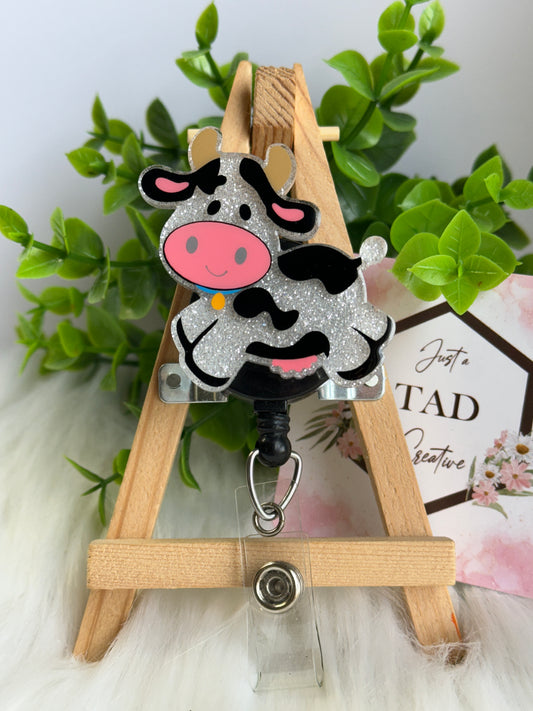 Jumping Cow Glittered Interchangeable Topper