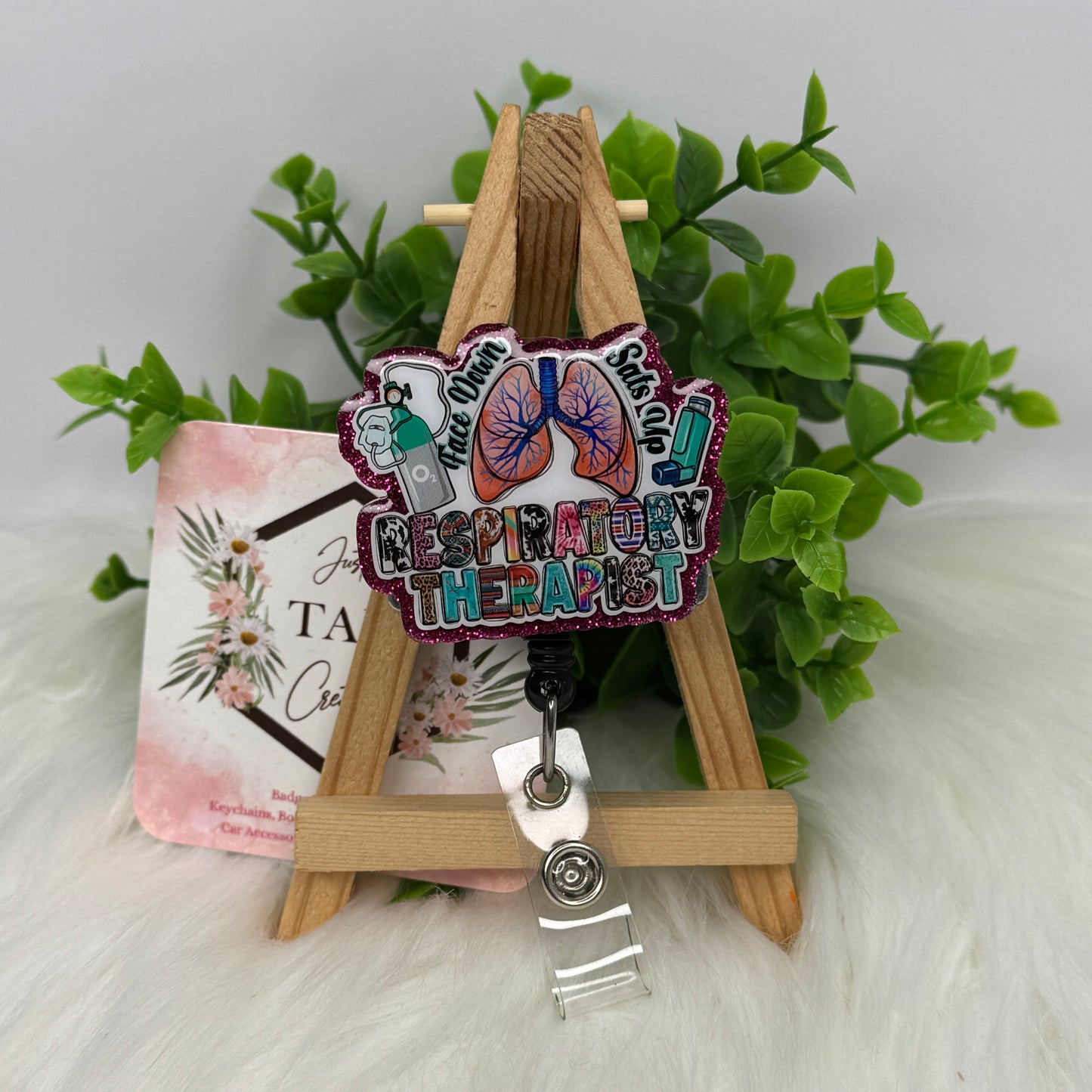 Respiratory Therapist - Face Down, SATs Up Interchangeable Badge Topper