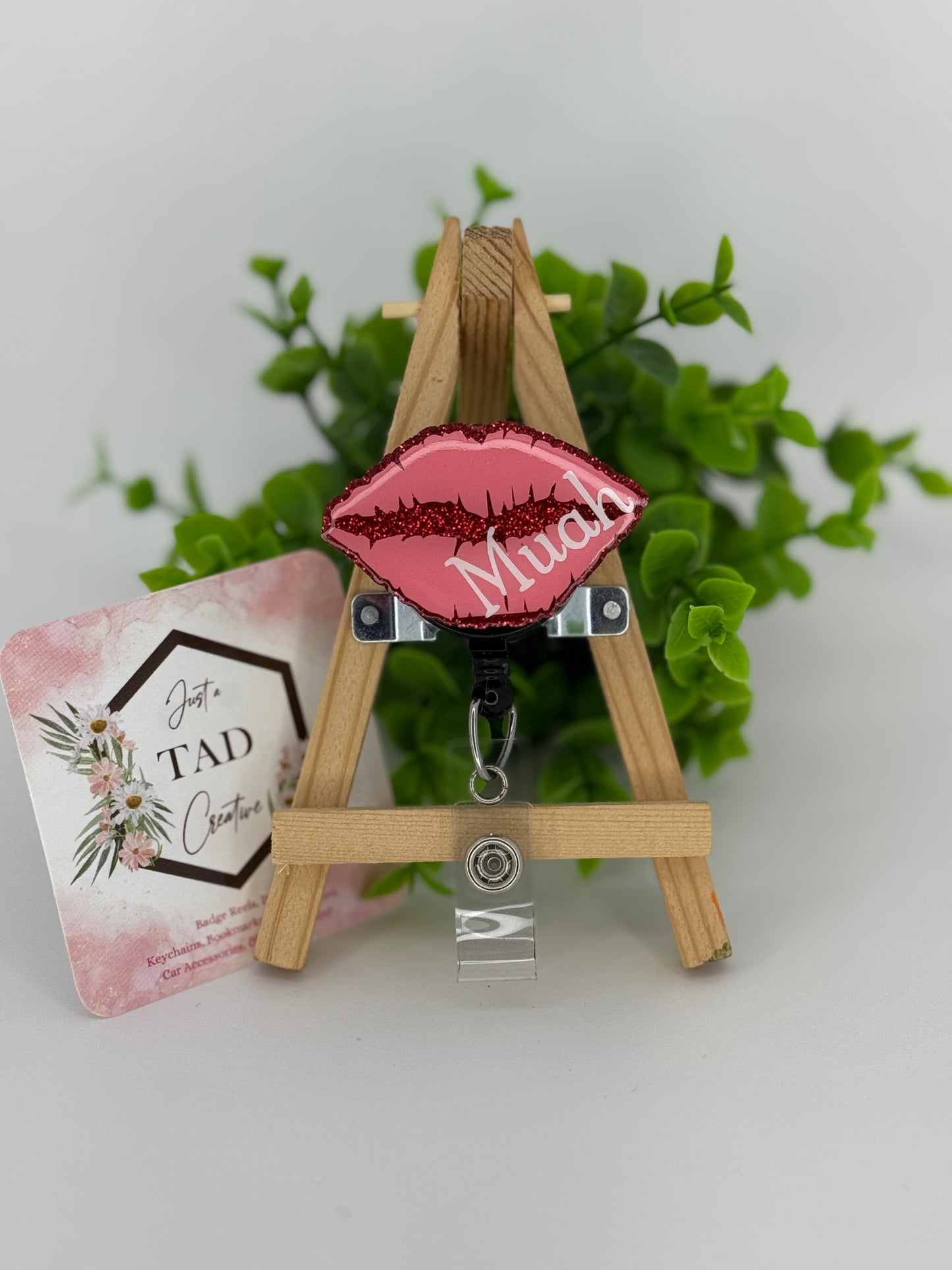 Muah! Kiss Lips Valentine Interchangeable Badge Topper