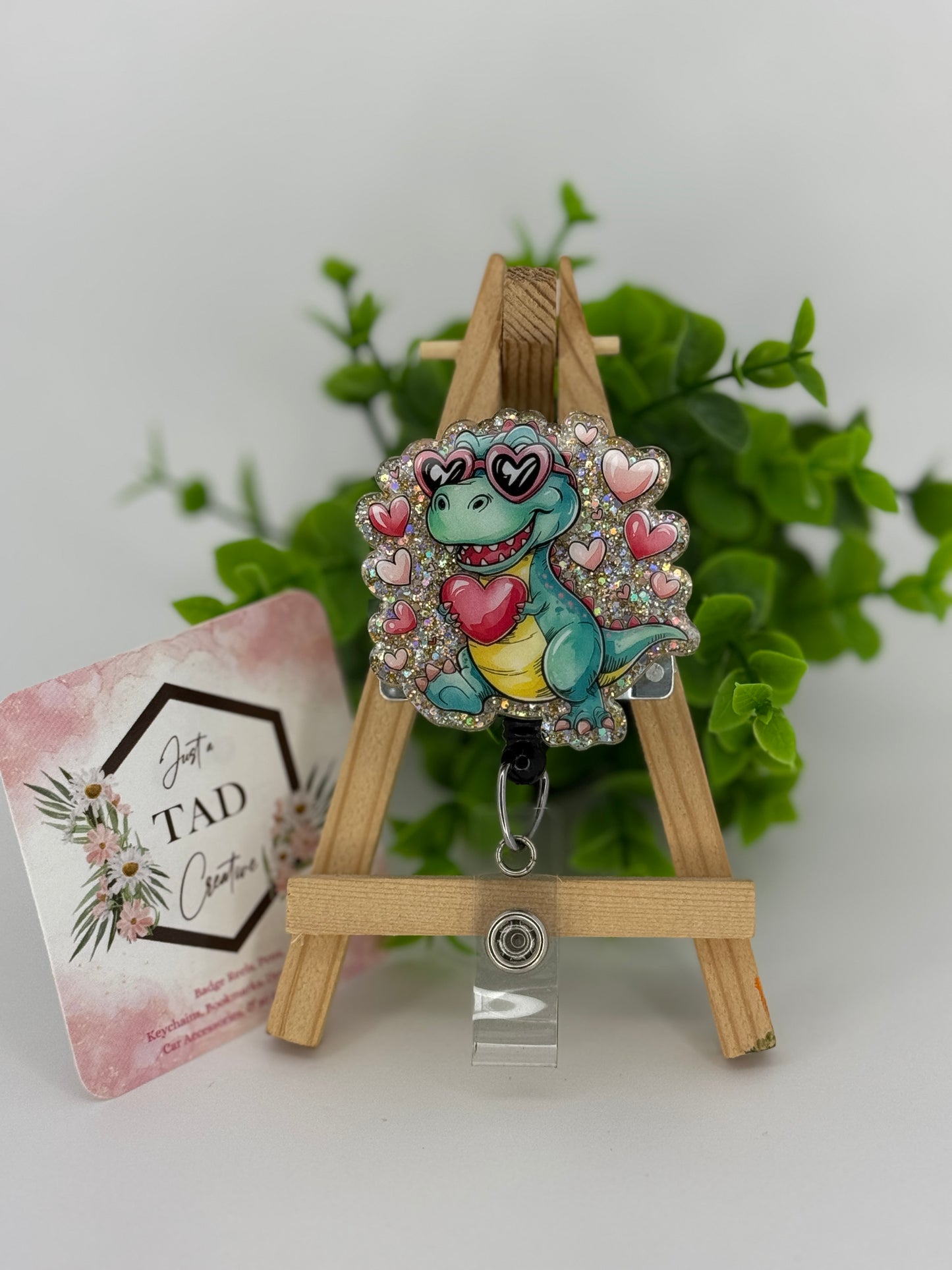 Love Dino Interchangeable Badge Topper