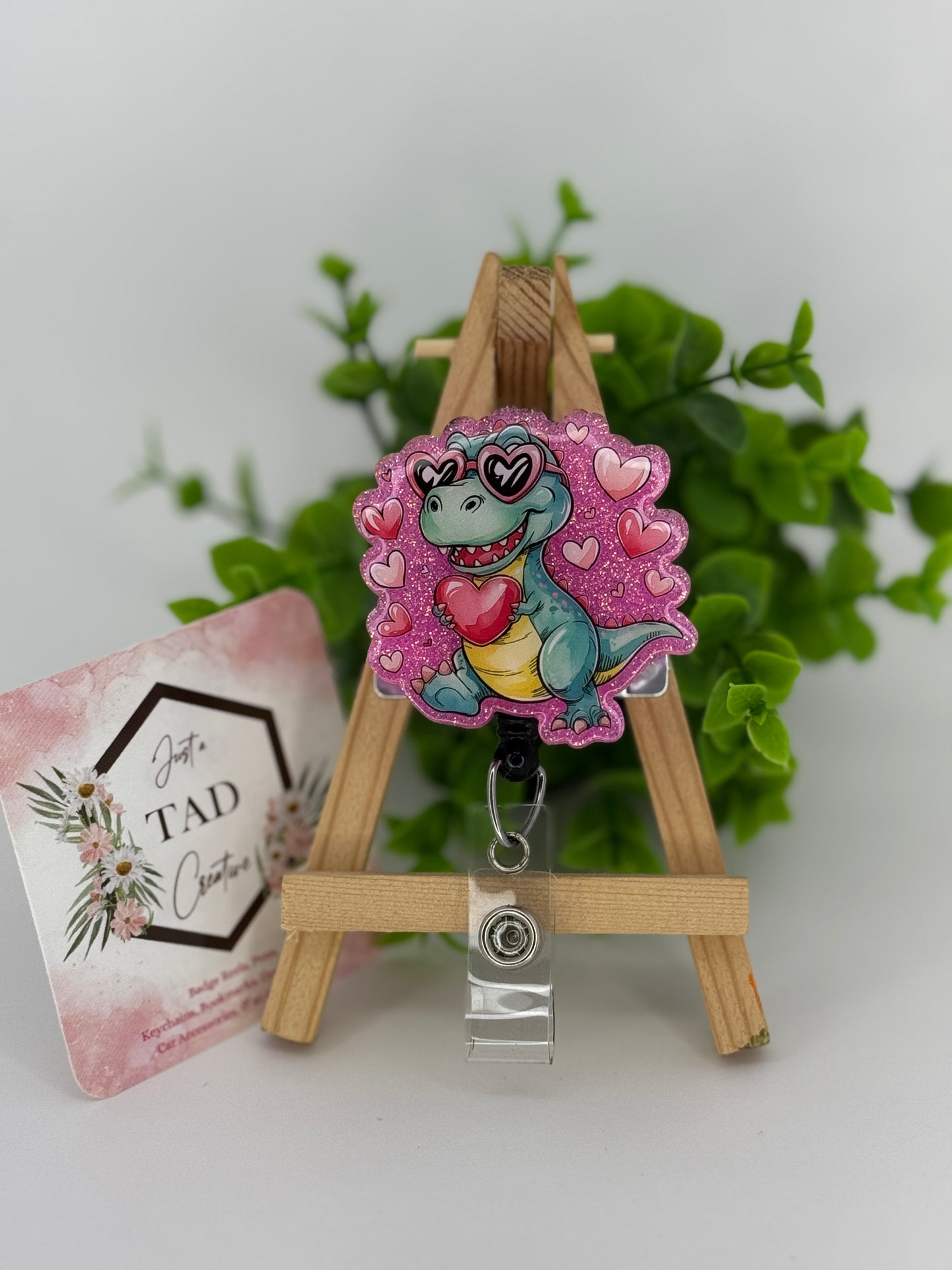 Love Dino Interchangeable Badge Topper