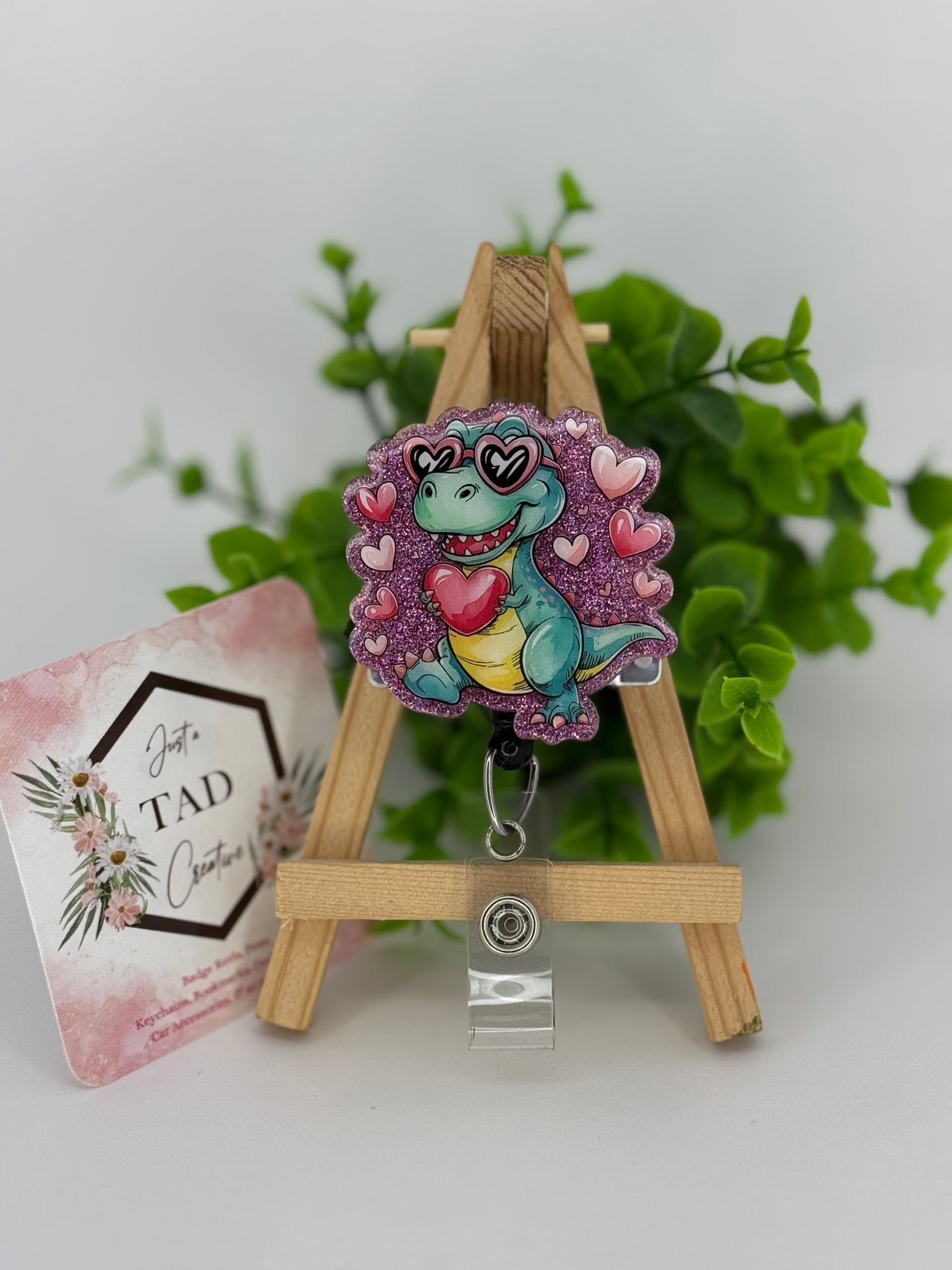 Love Dino Interchangeable Badge Topper