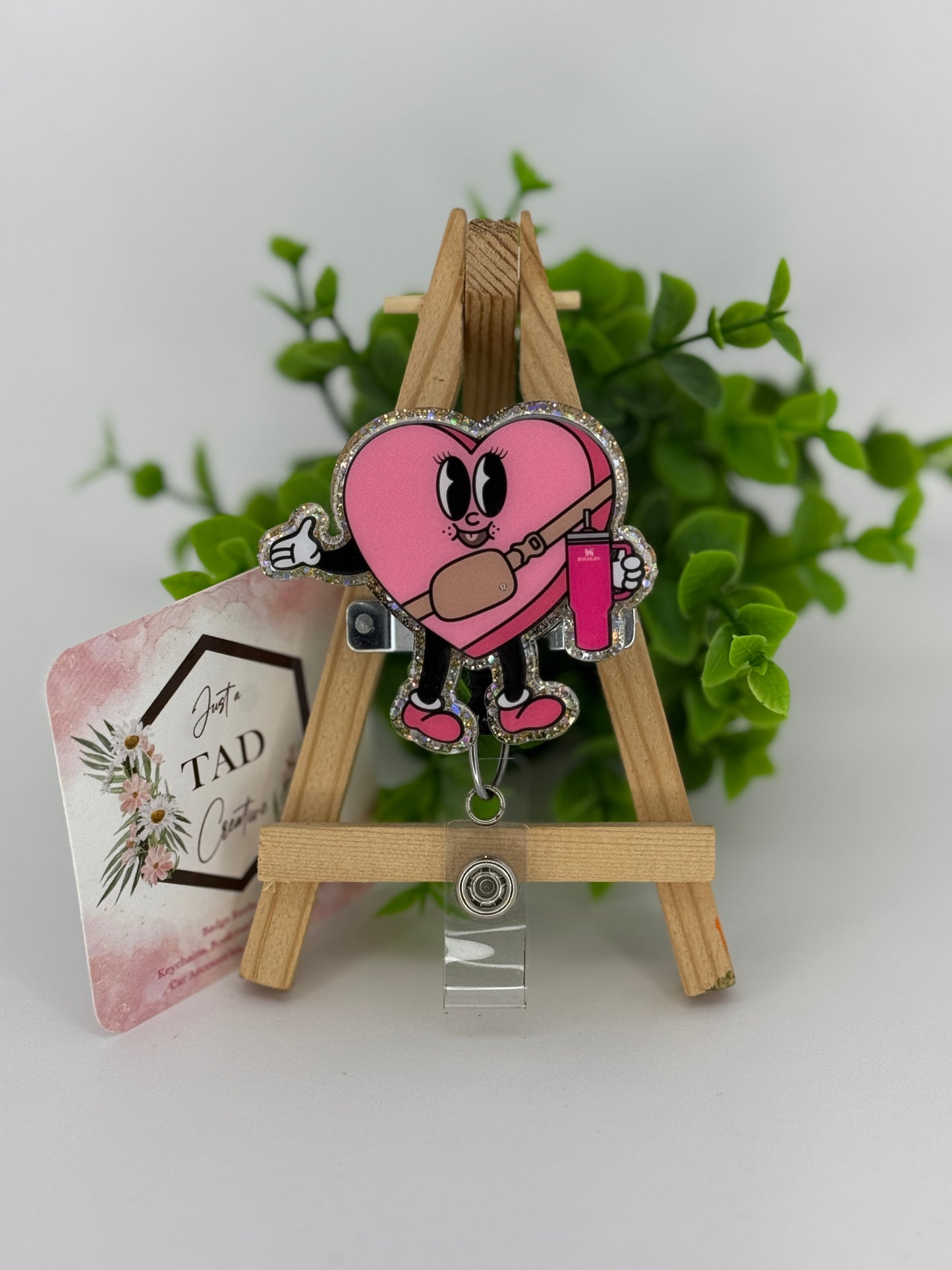 Heart Cutie w/ Cup & Belt Bag Interchangeable Badge Topper
