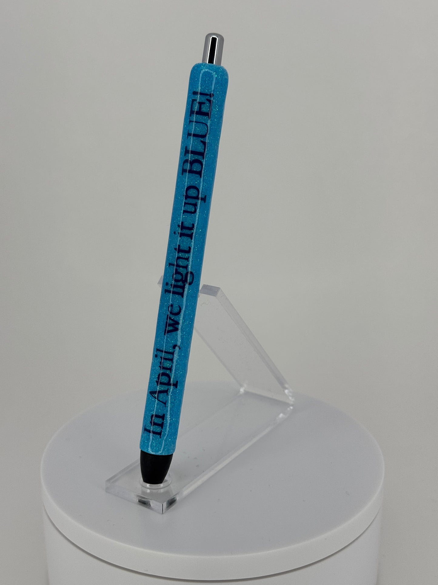 Light It Up Blue Glittered Gel Pen