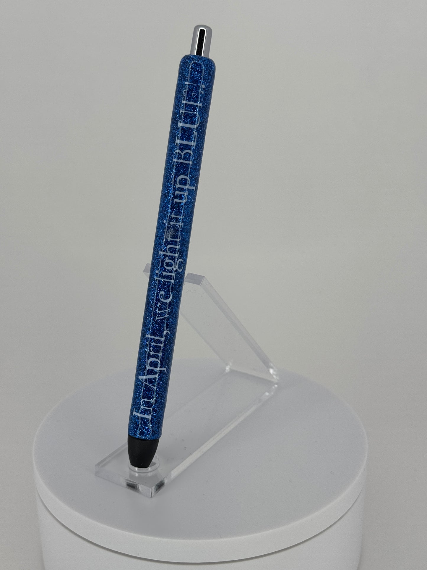 Light It Up Blue Glittered Gel Pen