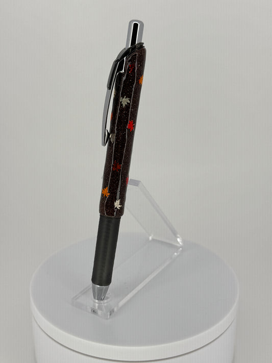 Fall Leaf Glittered Gel Pen with Clip