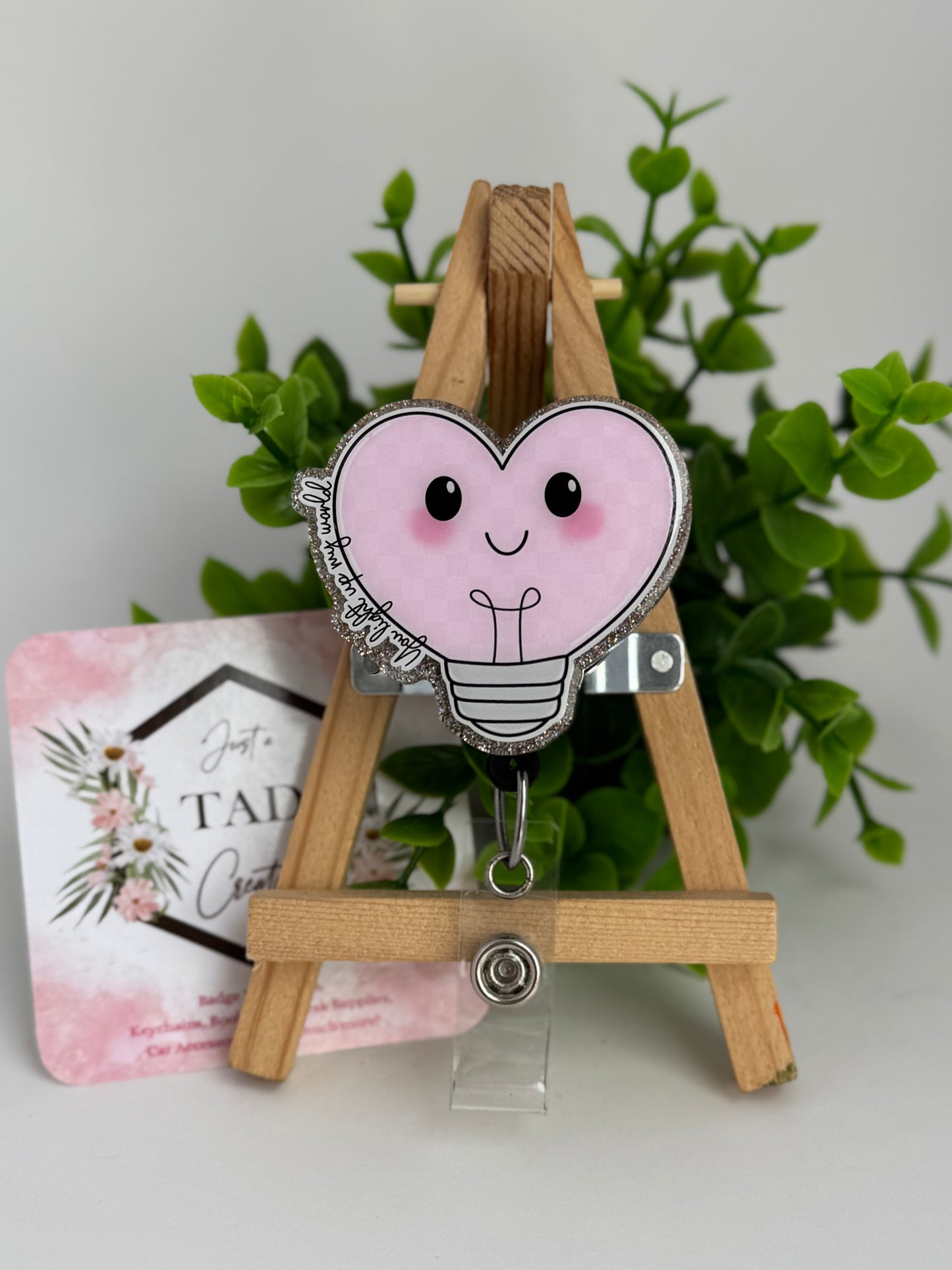 You Light Up My World Interchangeable Badge Reel Topper