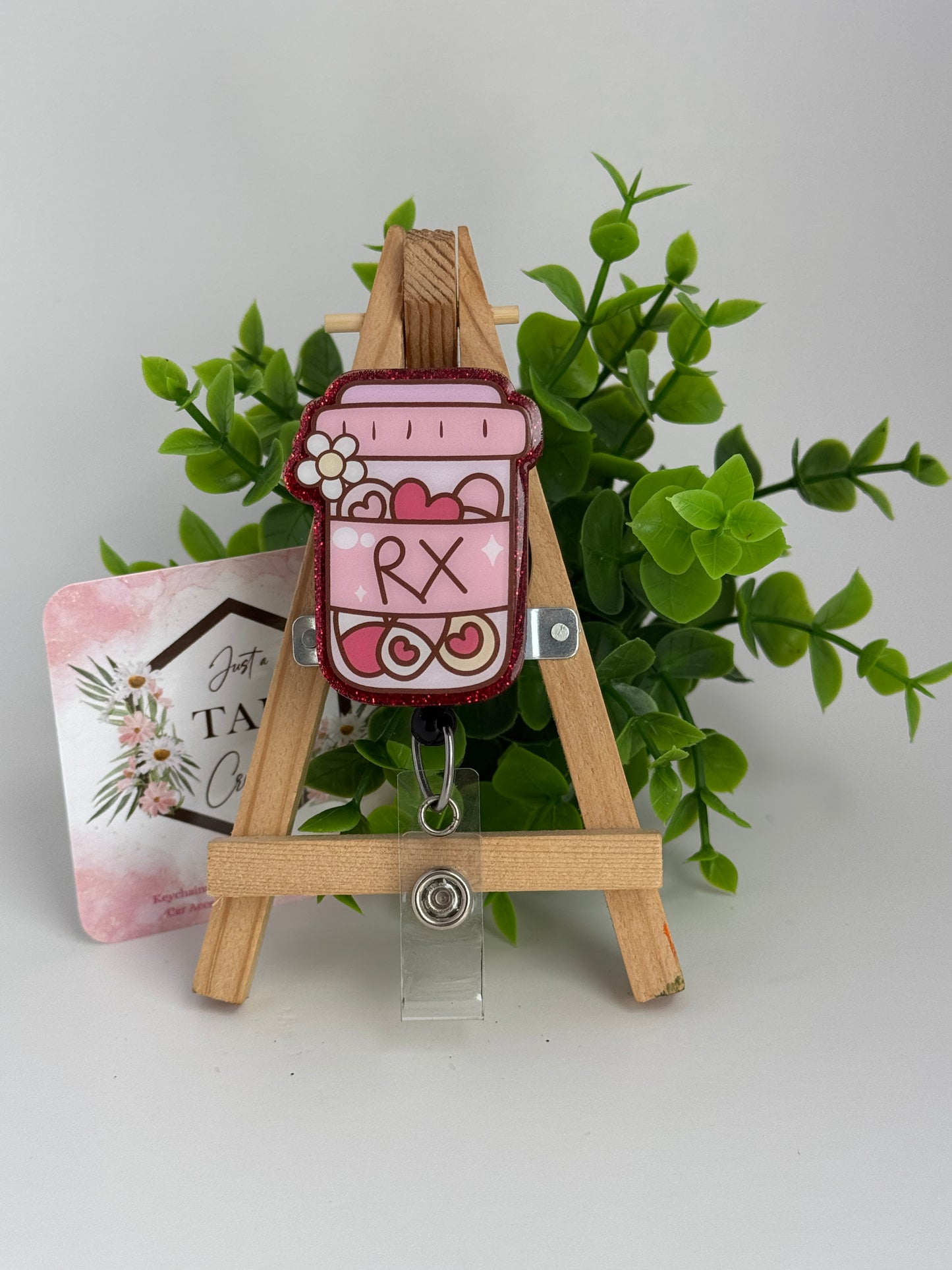 Love RX Pill Bottle Interchangeable Badge Topper