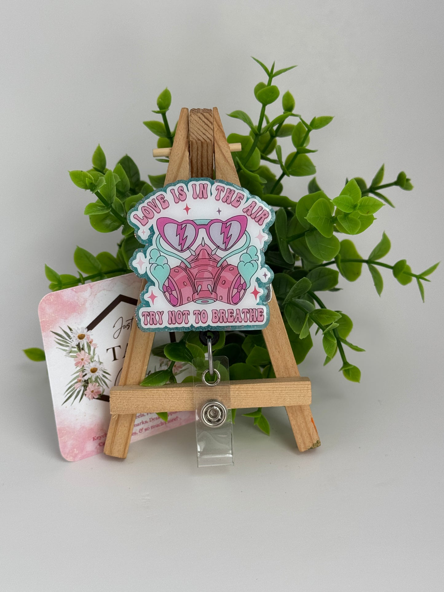 Love is in the Air Anti-Valentine Interchangeable Badge Reel Topper