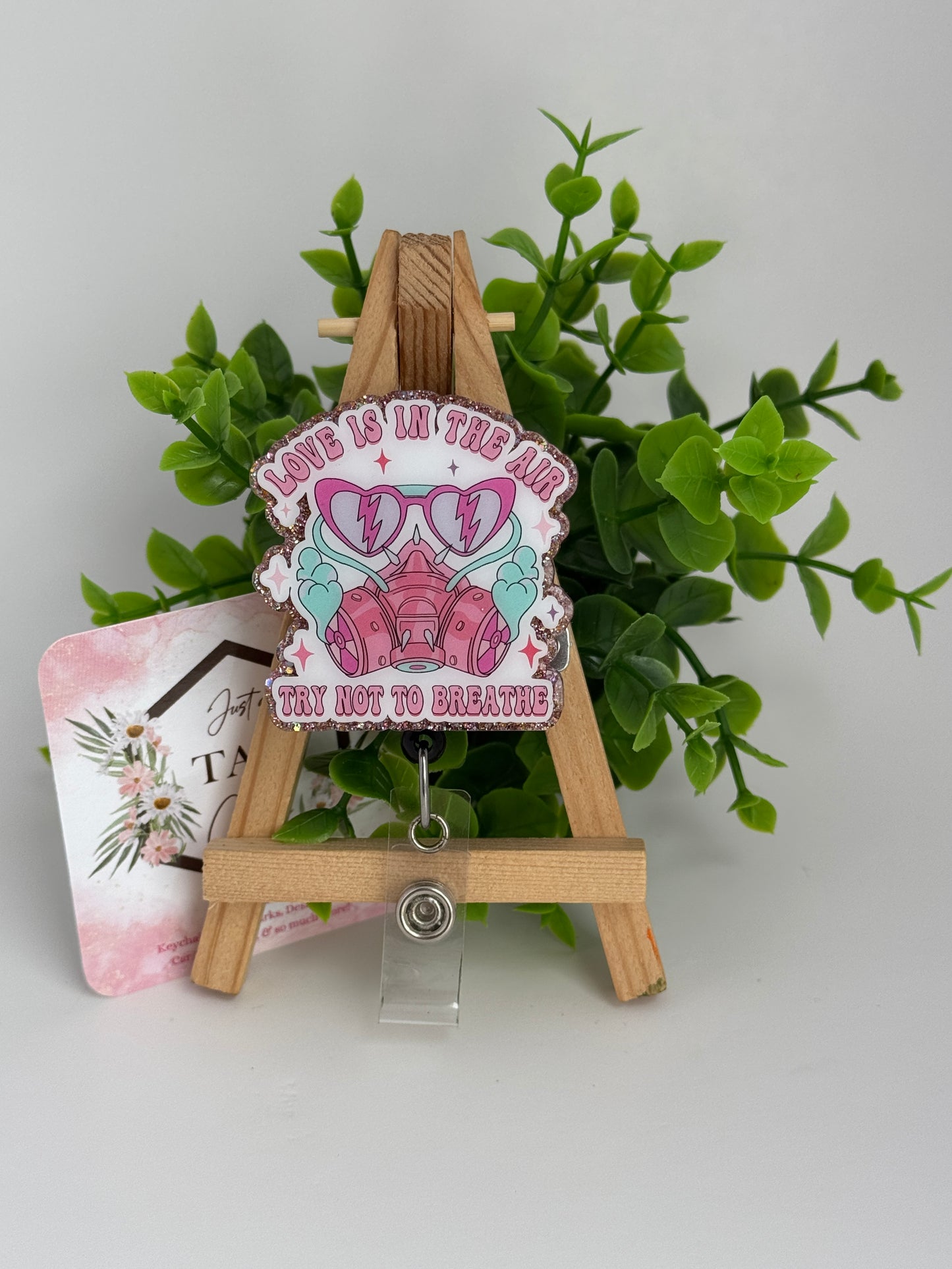 Love is in the Air Anti-Valentine Interchangeable Badge Reel Topper