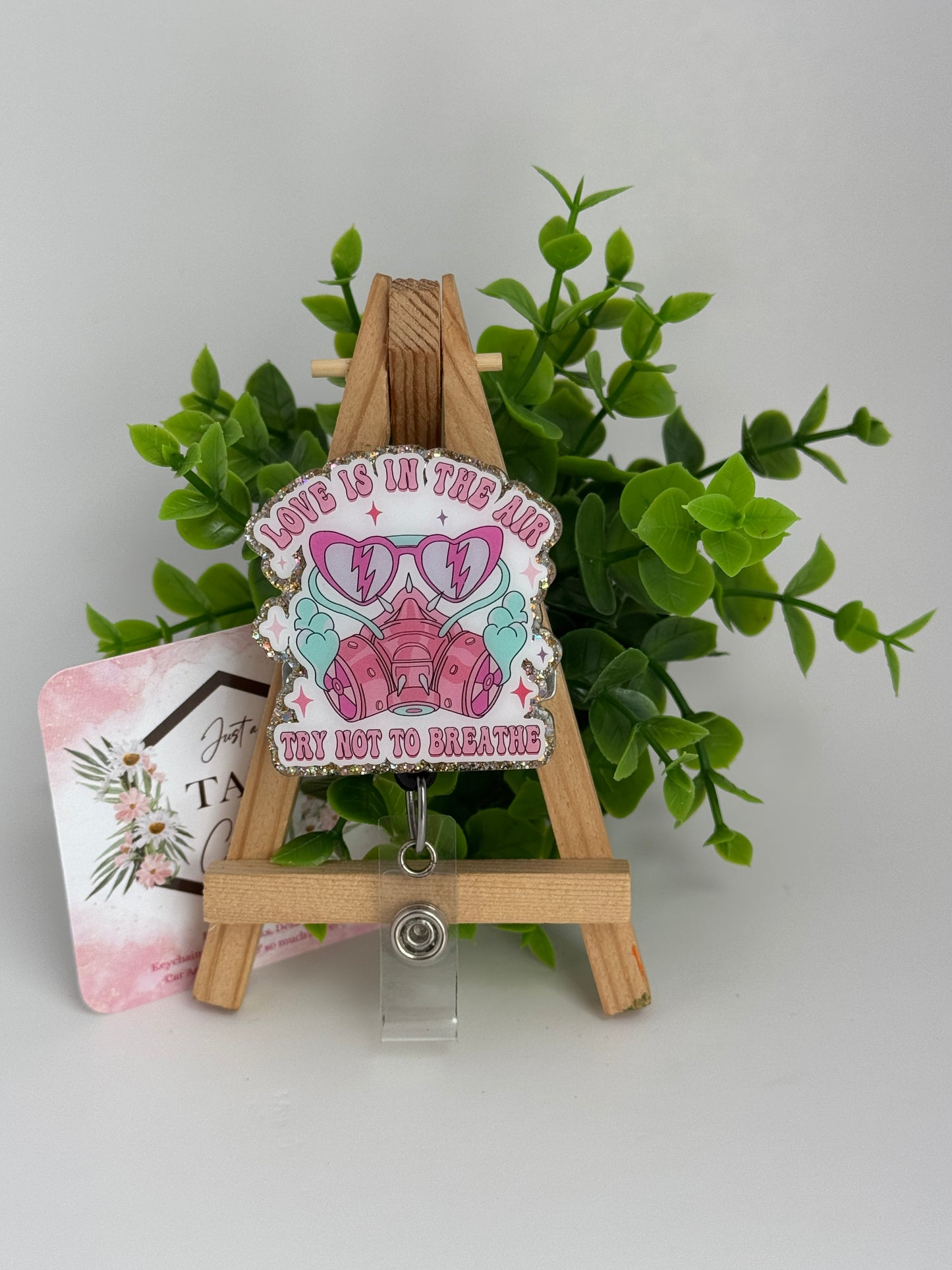 Love is in the Air Anti-Valentine Interchangeable Badge Reel Topper