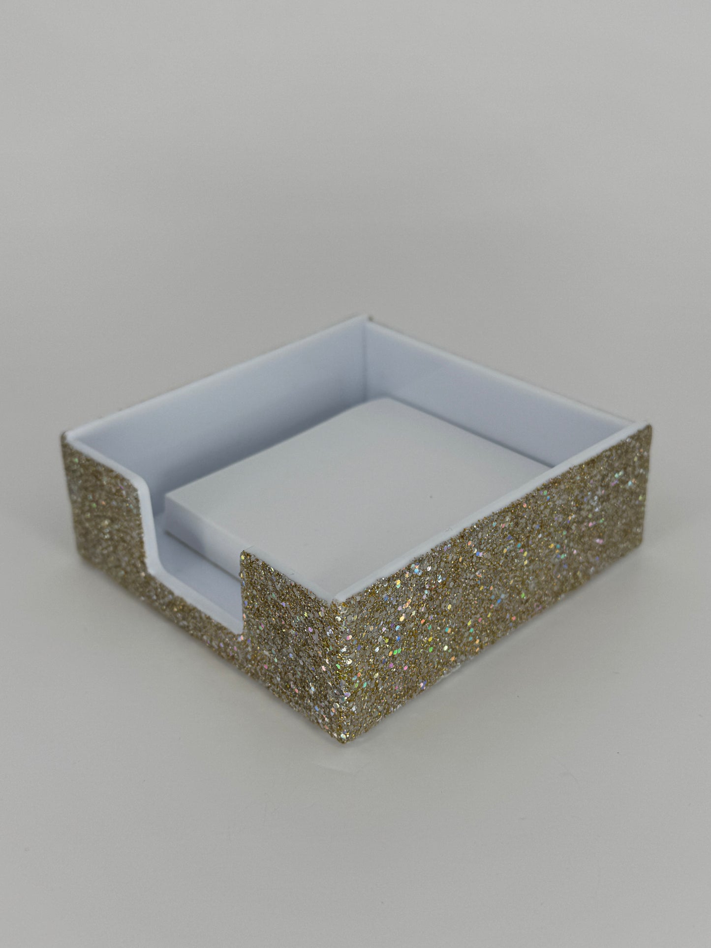 4"x4" Glittered Note Holder