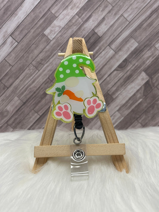 Easter Gnome Interchangeable Badge Reel Topper