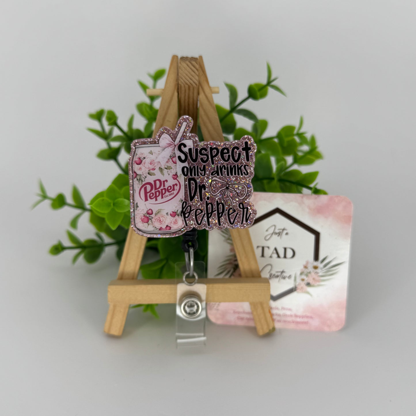 Suspect Only Drinks Dr. Pepper Interchangeable Badge Topper