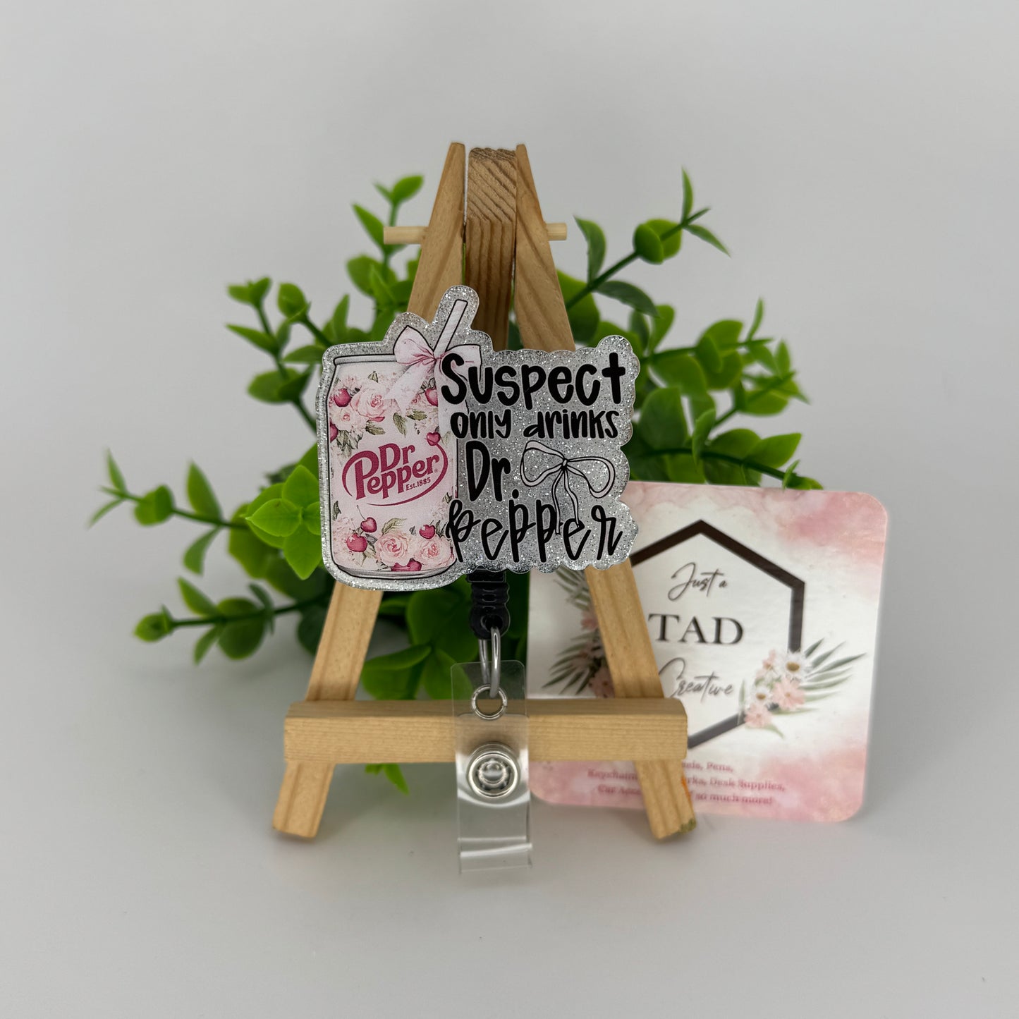 Suspect Only Drinks Dr. Pepper Interchangeable Badge Topper