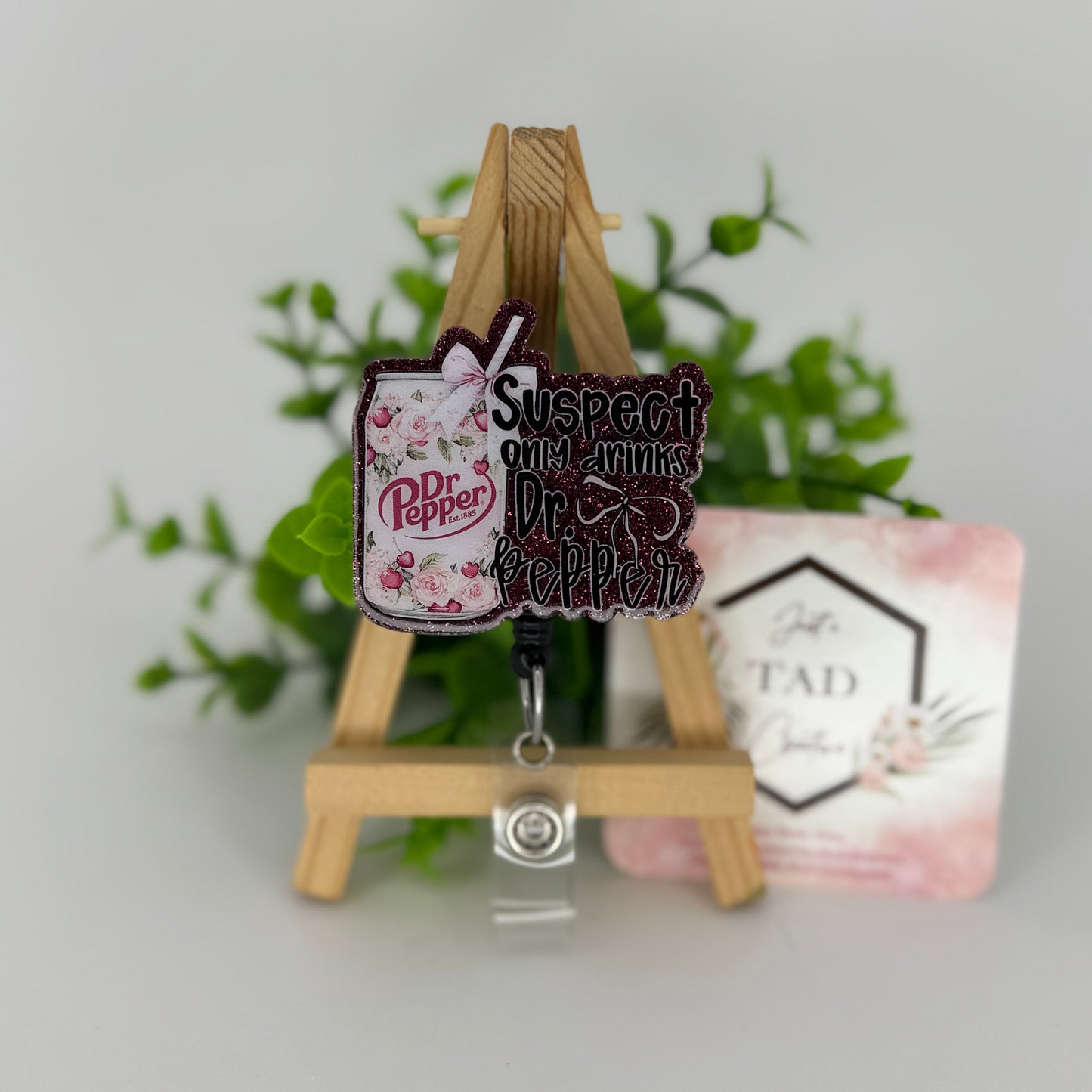 Suspect Only Drinks Dr. Pepper Interchangeable Badge Topper