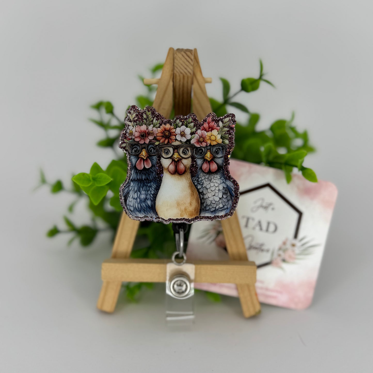 Chicken Trio Interchangeable Badge Topper